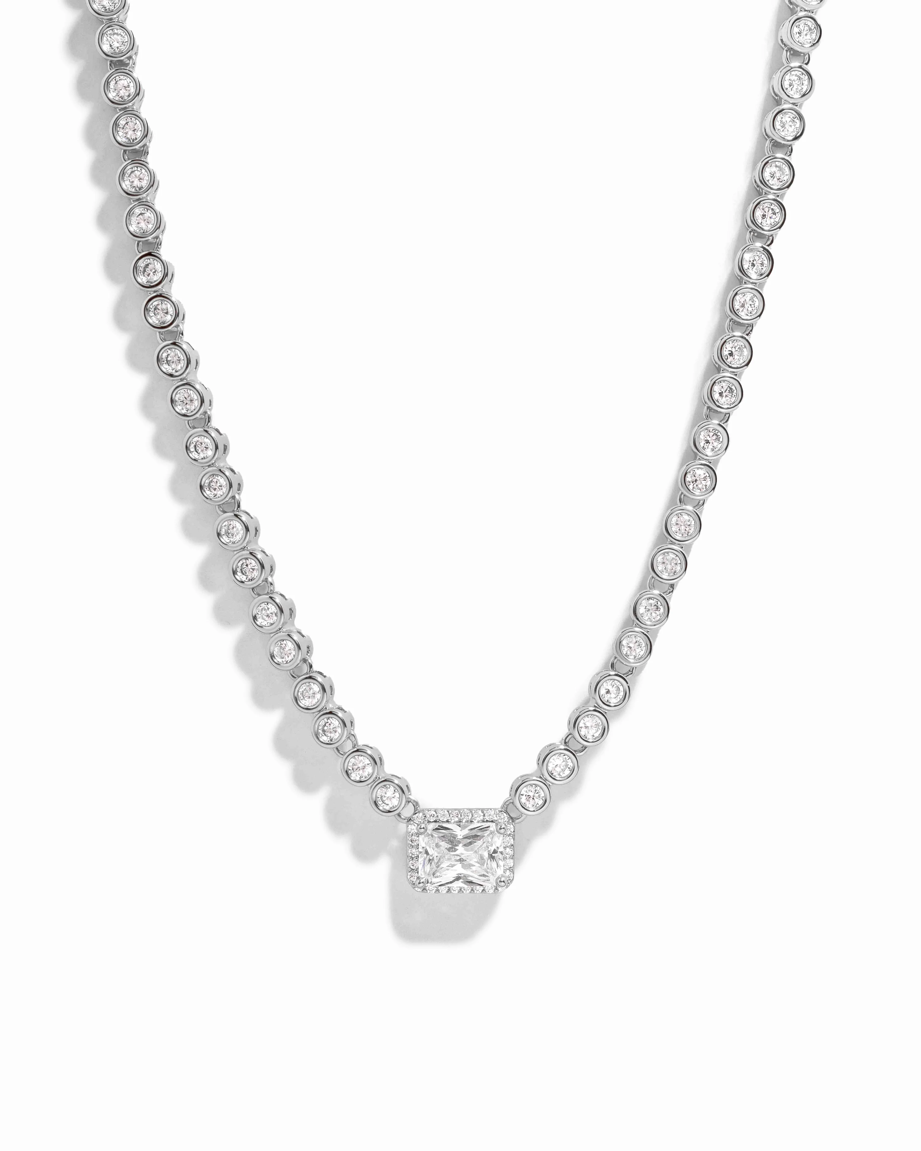 Diamond Baguette Tennis Necklace - Image 10
