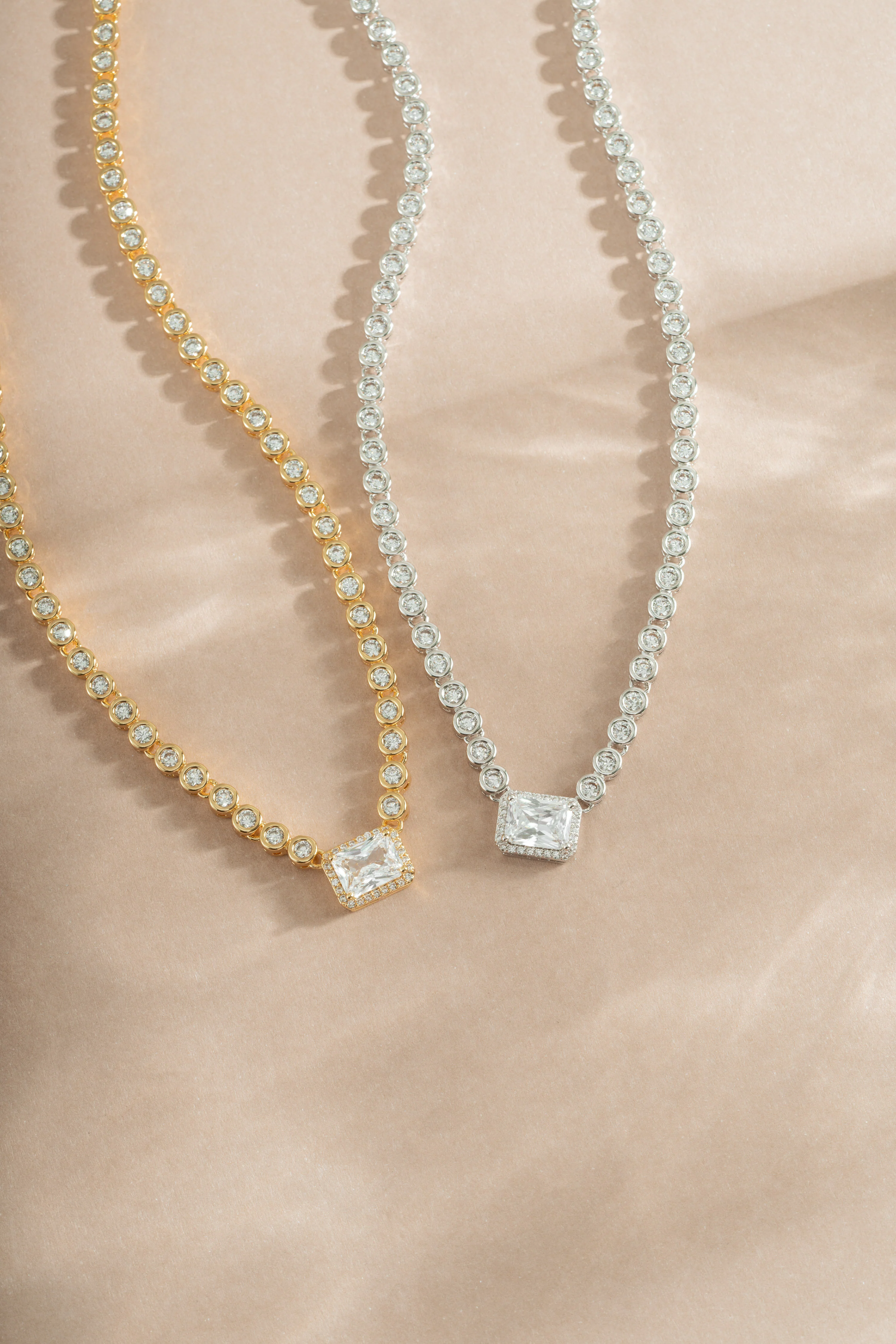Diamond Baguette Tennis Necklace - Image 3