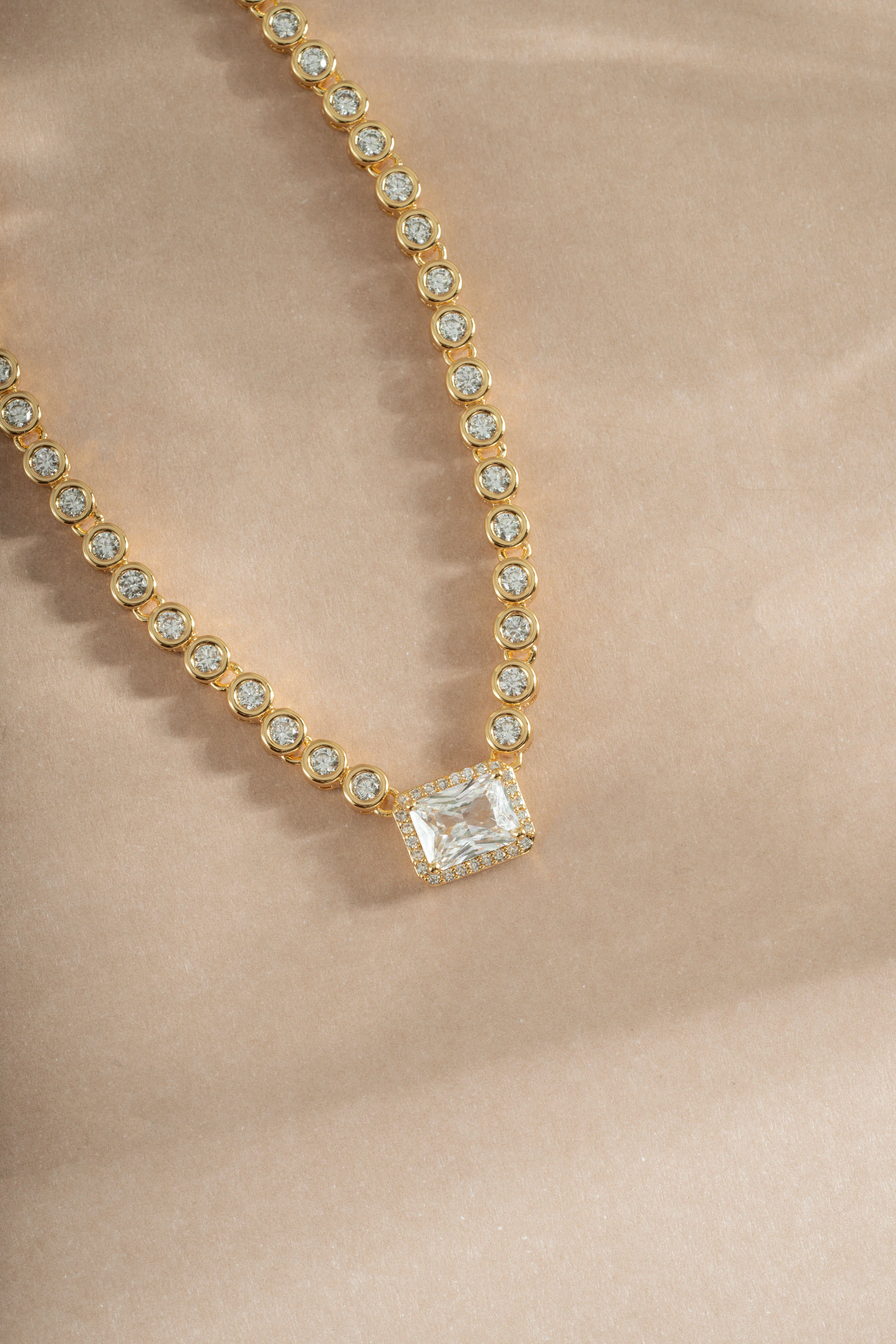 Diamond Baguette Tennis Necklace - Image 8