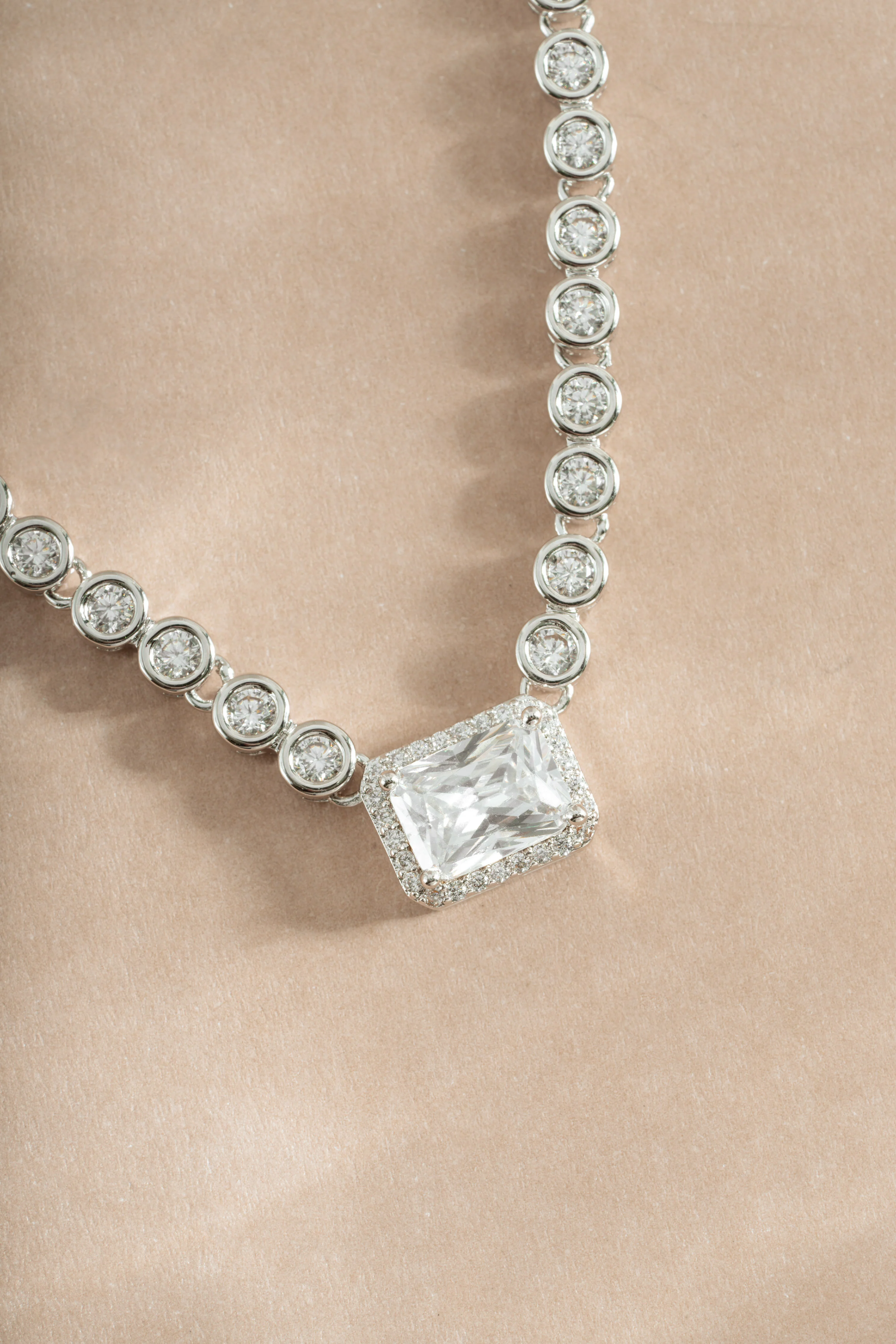 Diamond Baguette Tennis Necklace - Image 9