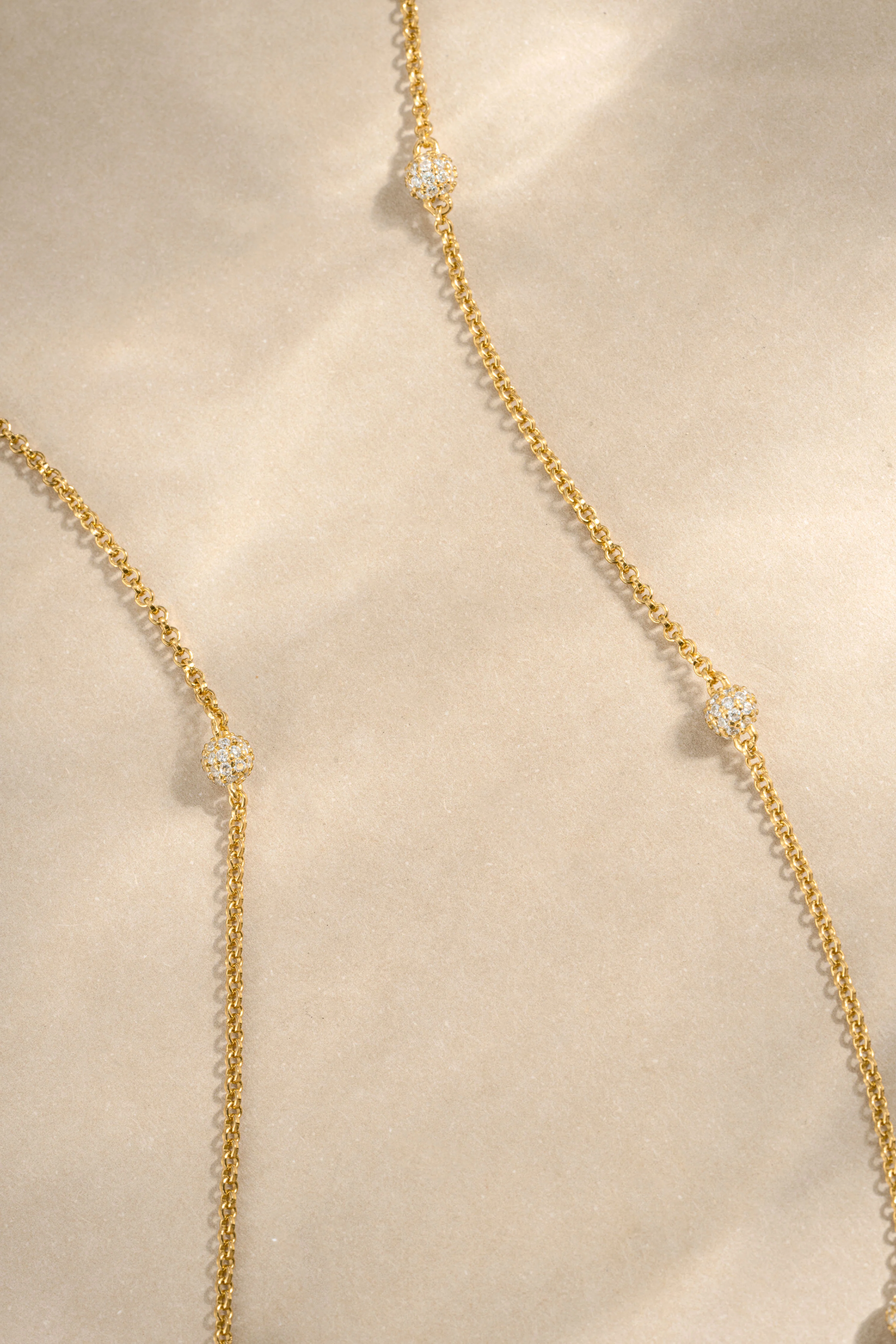 Diamond Beaded Pavé Necklace - Image 6