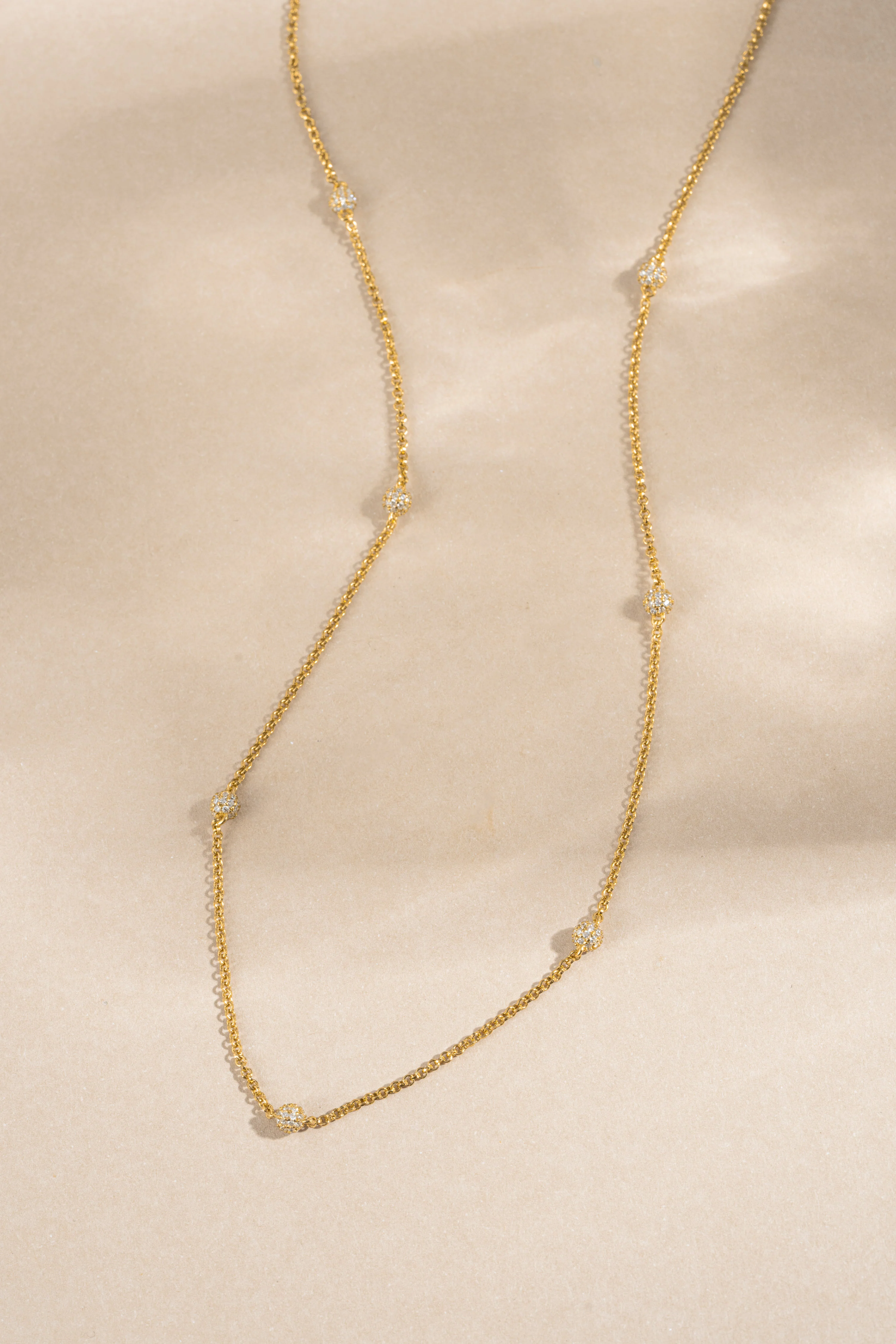 Diamond Beaded Pavé Necklace - Image 7