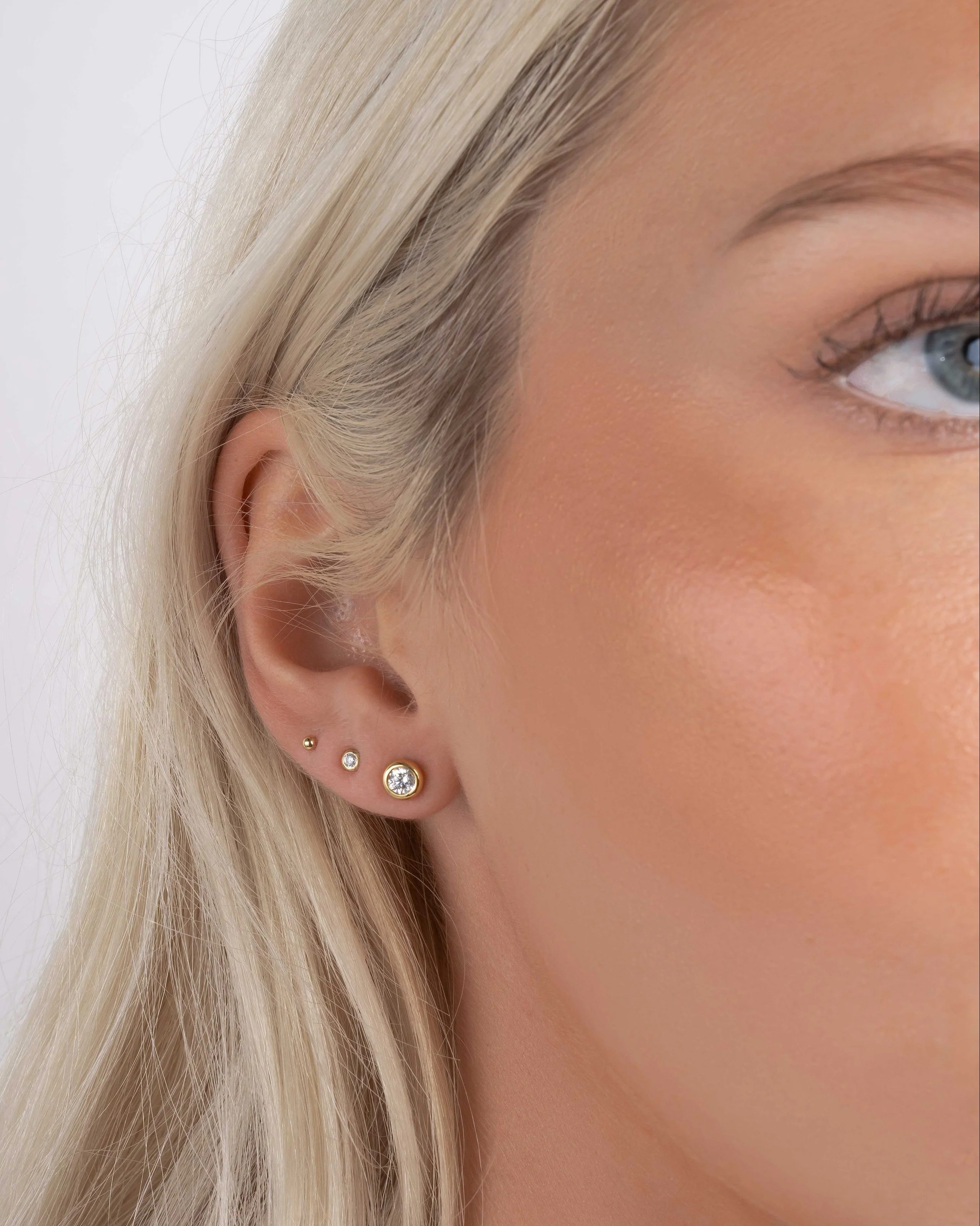 Diamond Bezel Dome Studs - Image 2