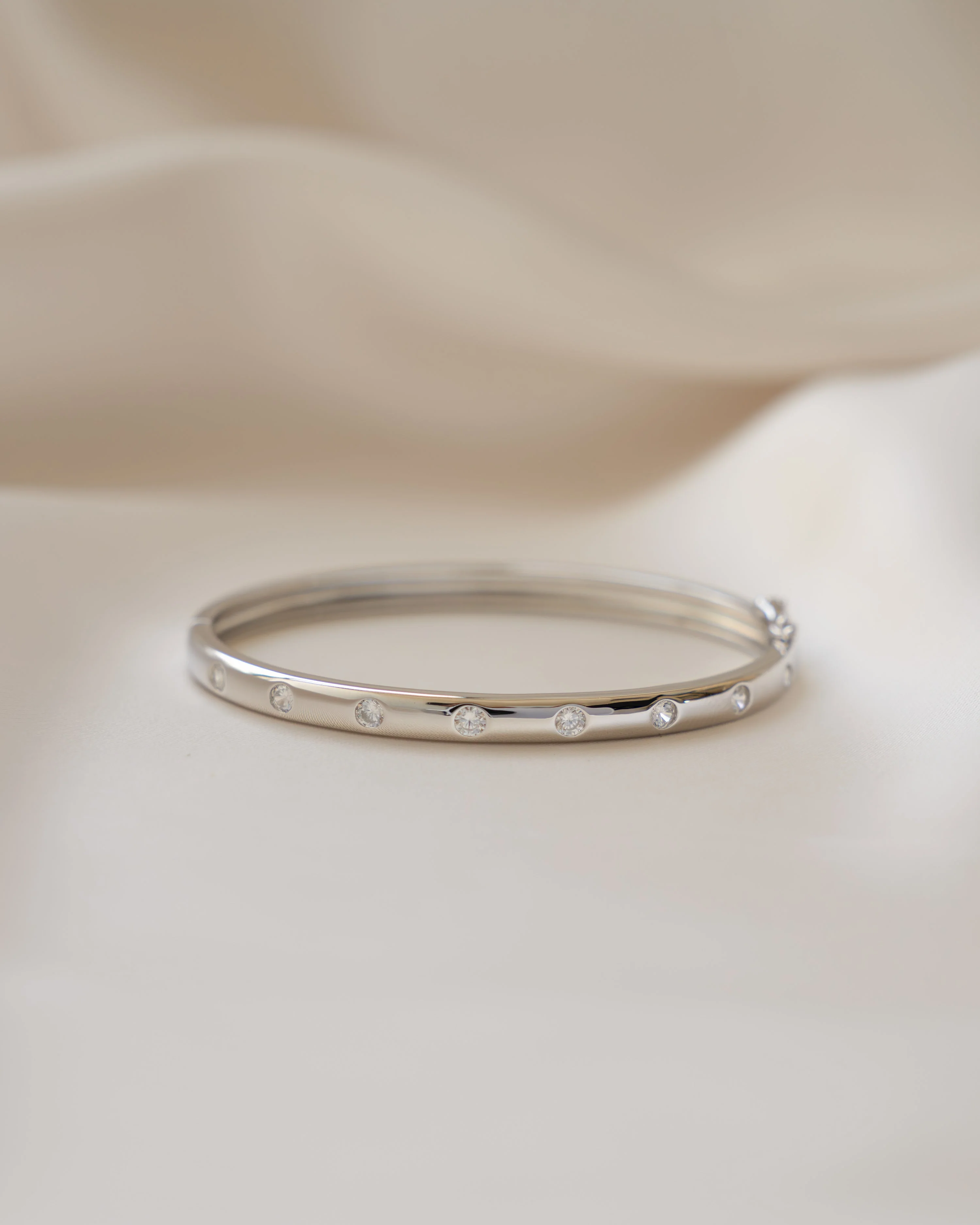 Diamond Bezel-Set Bangle - Image 3