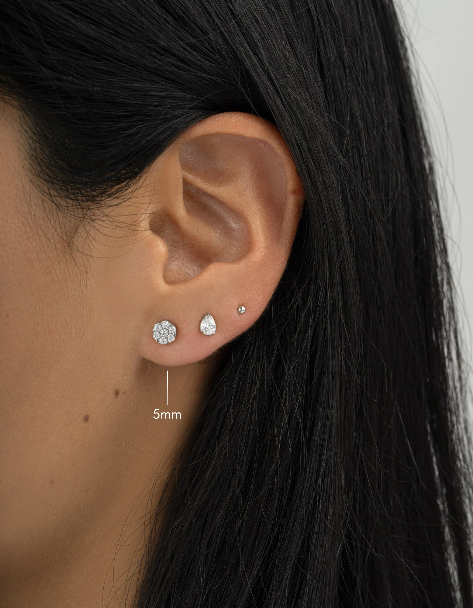 5mm Diamond Cluster Studs - Image 4