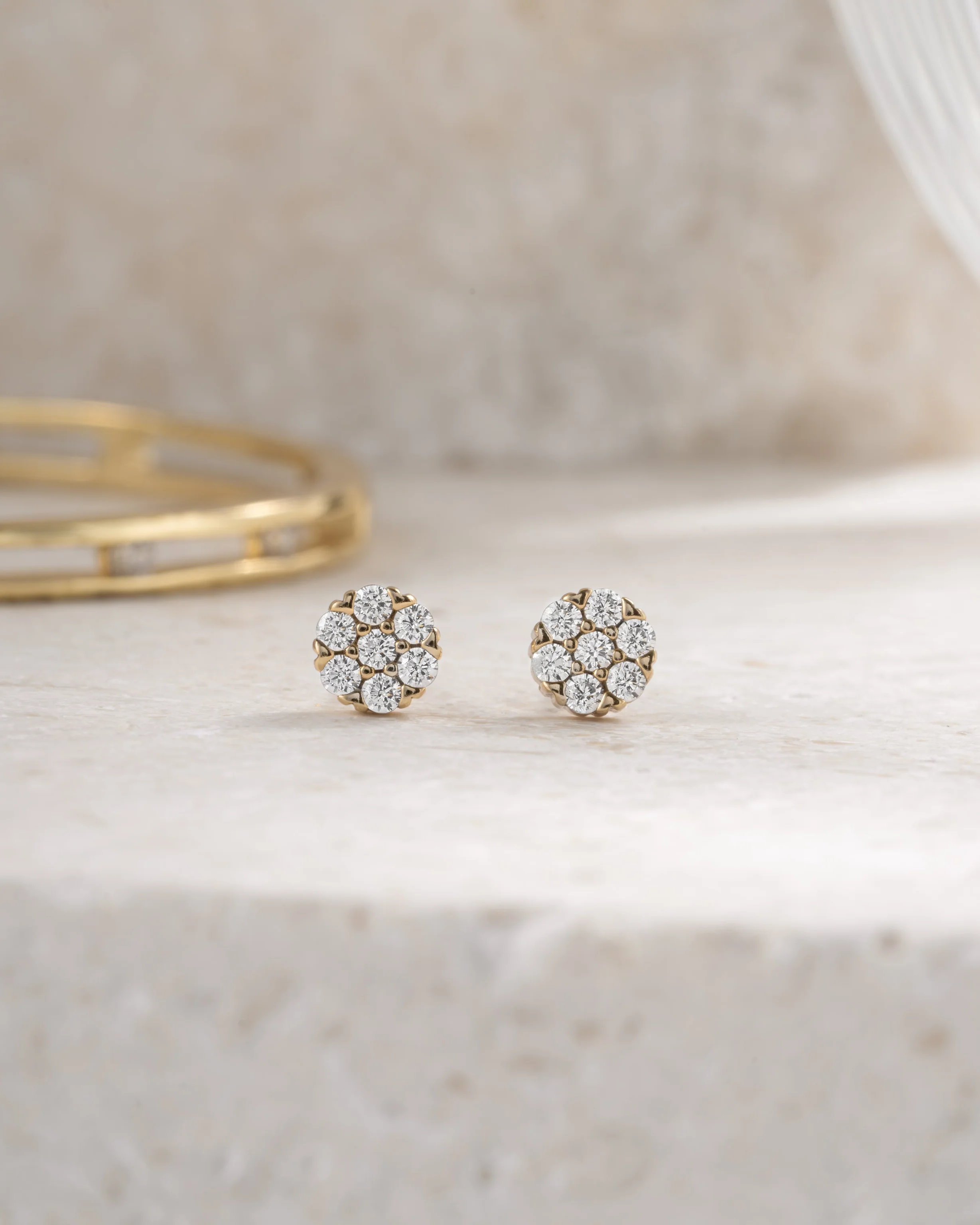 5mm Diamond Cluster Studs - Image 5