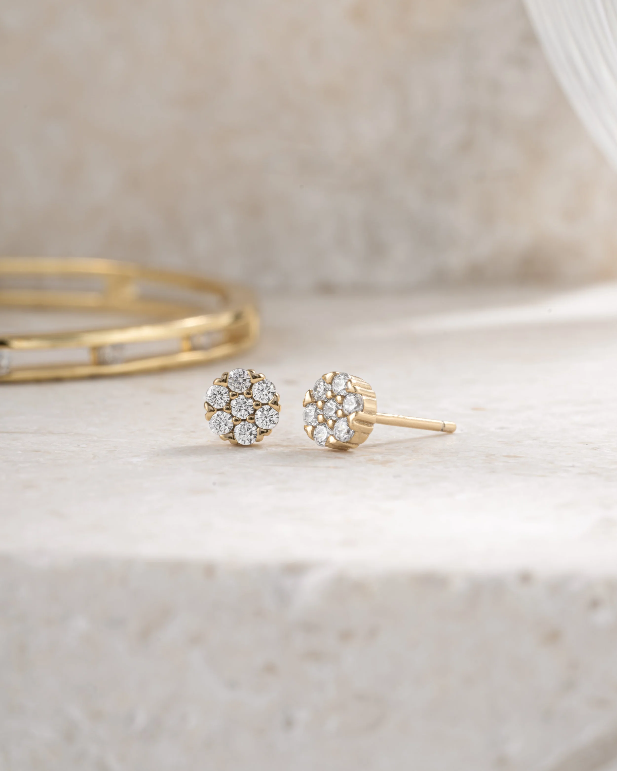 5mm Diamond Cluster Studs - Image 8