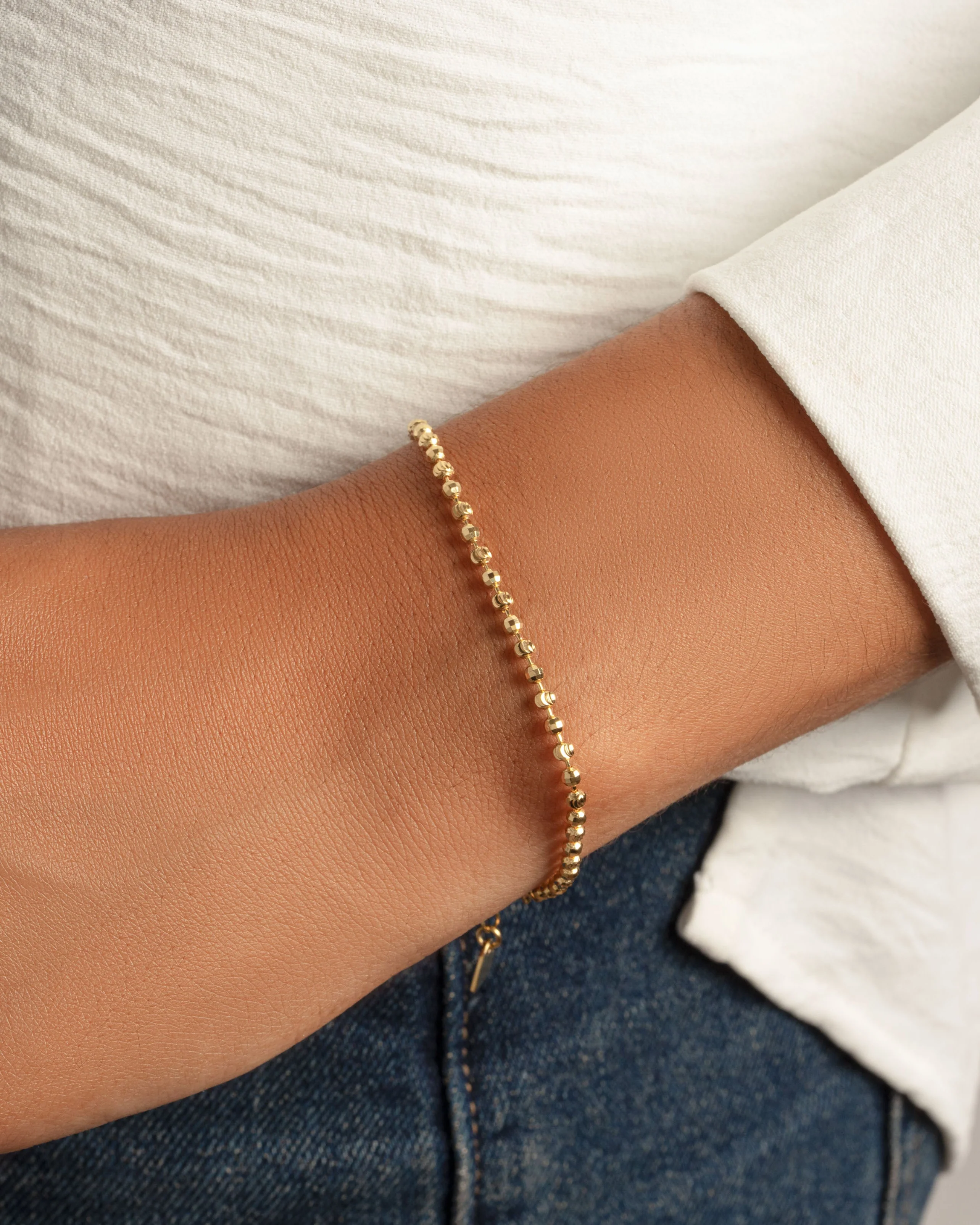 Diamond Cut Chain Bracelet - Image 2