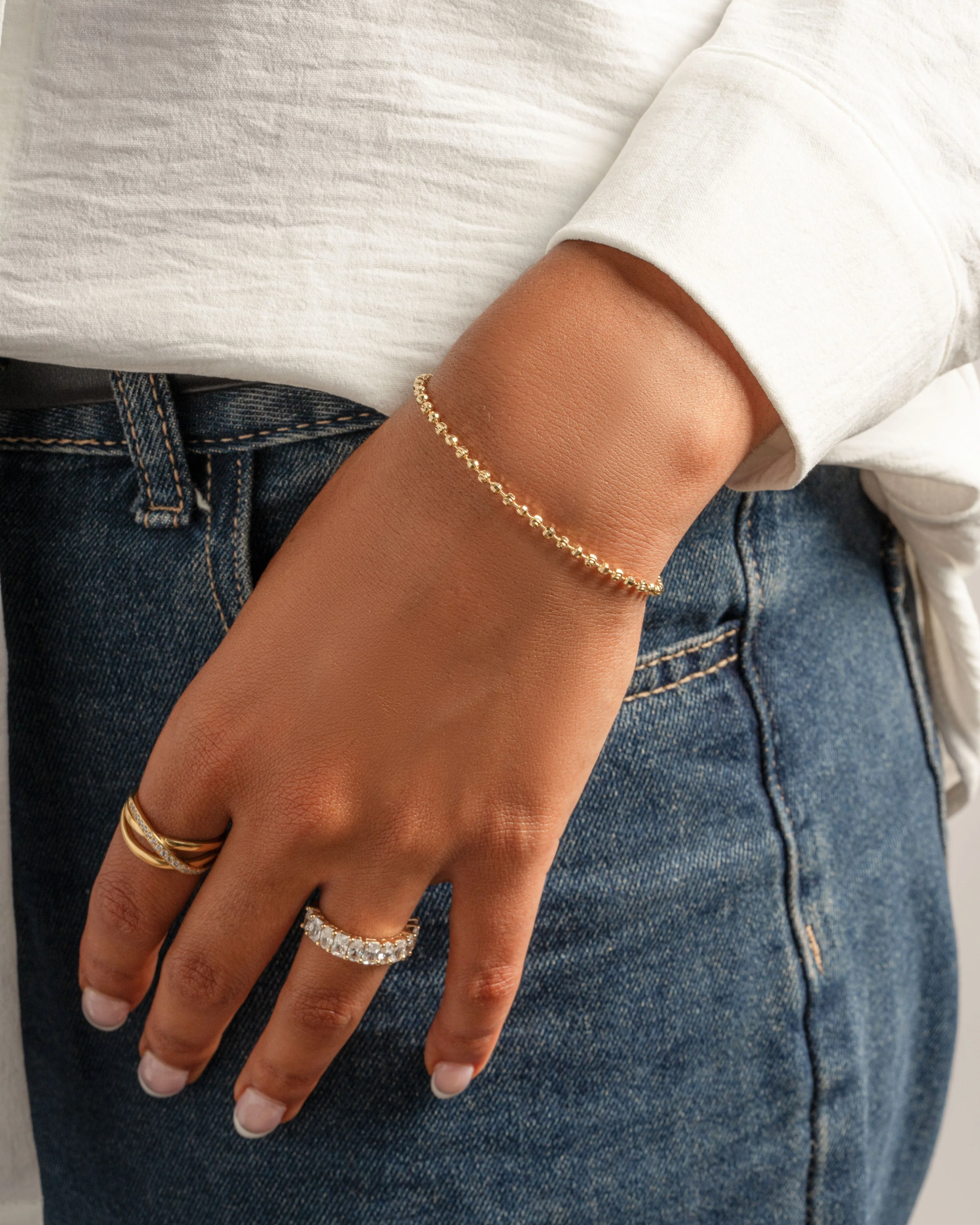 Diamond Cut Chain Bracelet - Image 7
