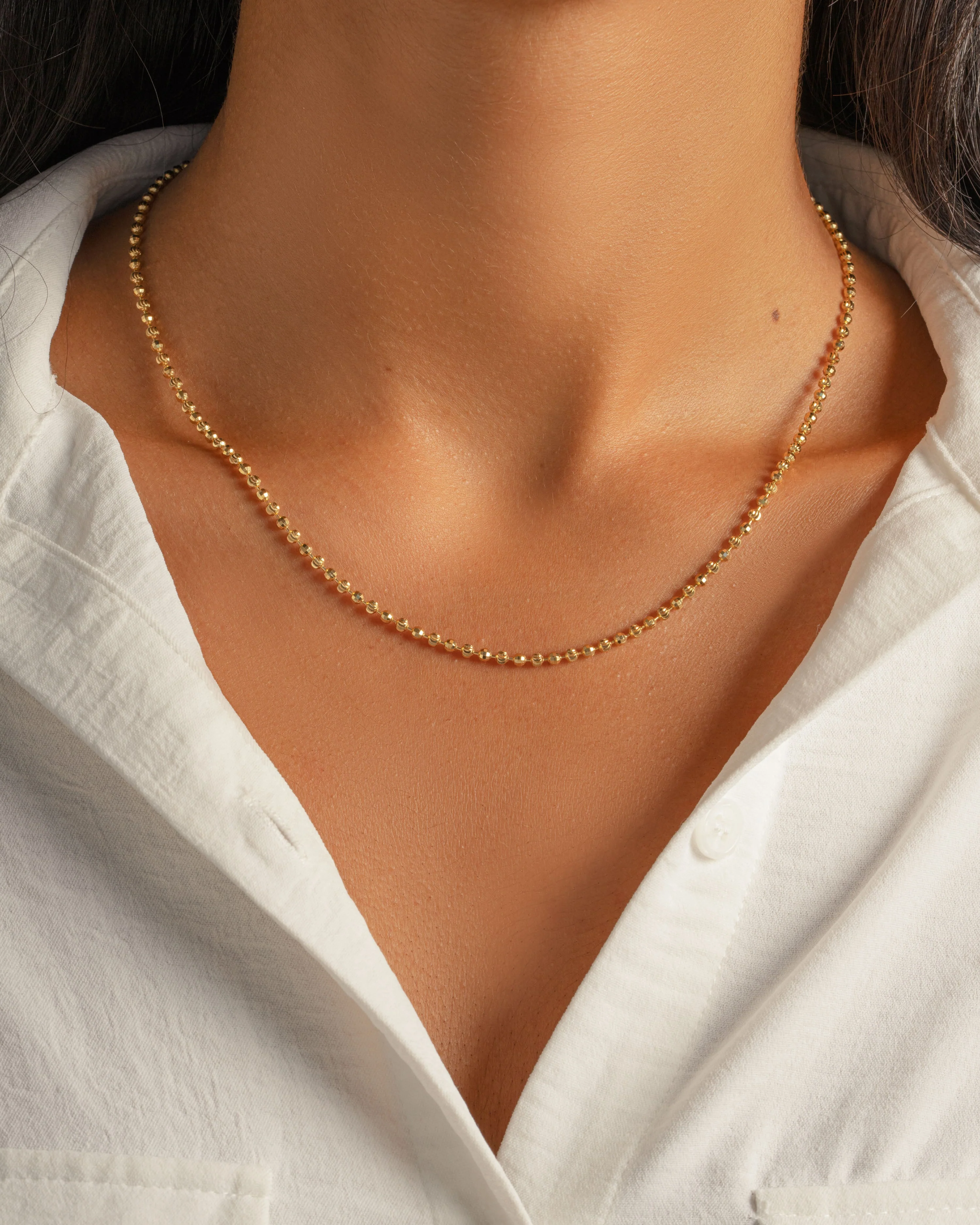 Diamond Cut Chain Necklace - Image 2