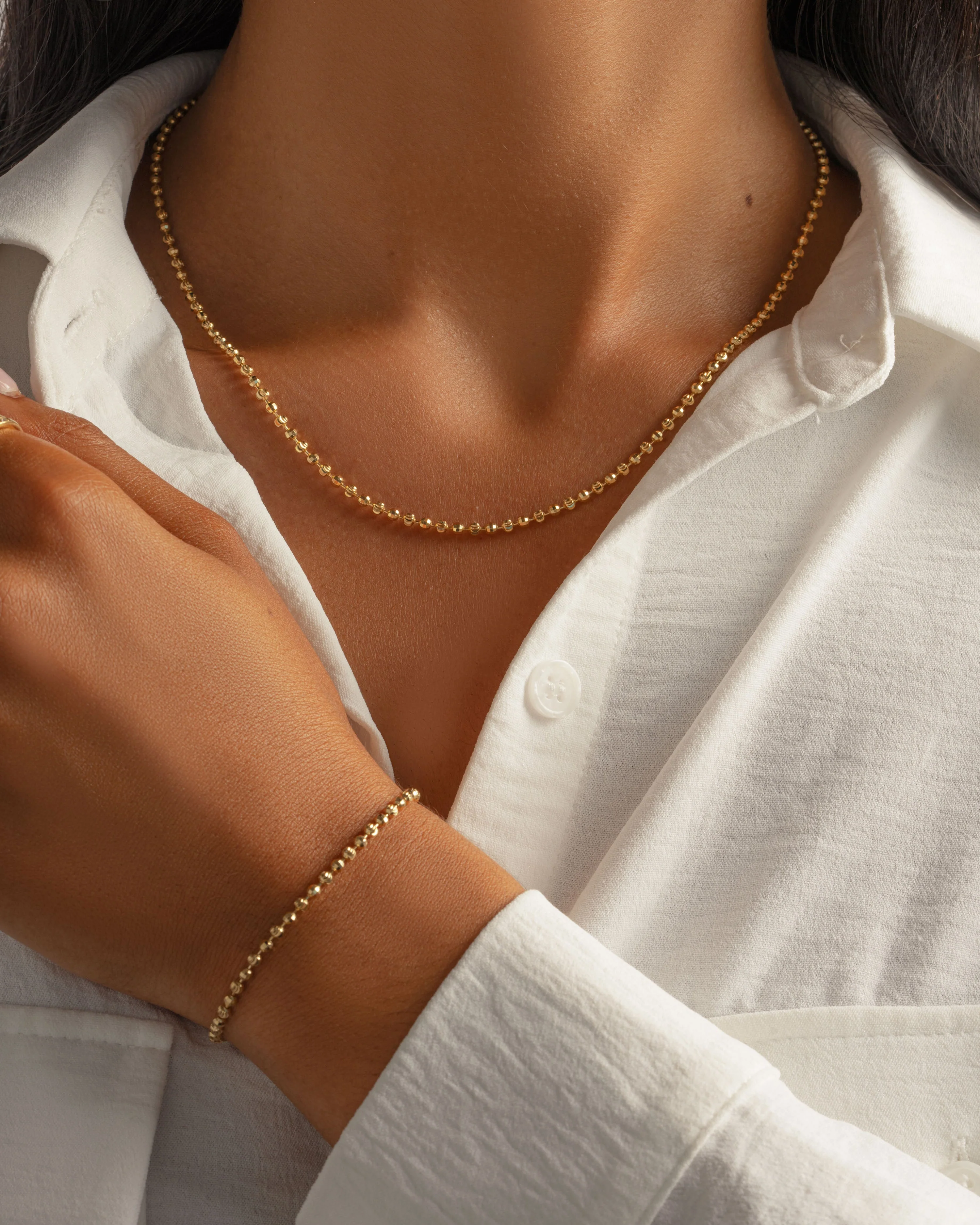 Diamond Cut Chain Necklace - Image 8