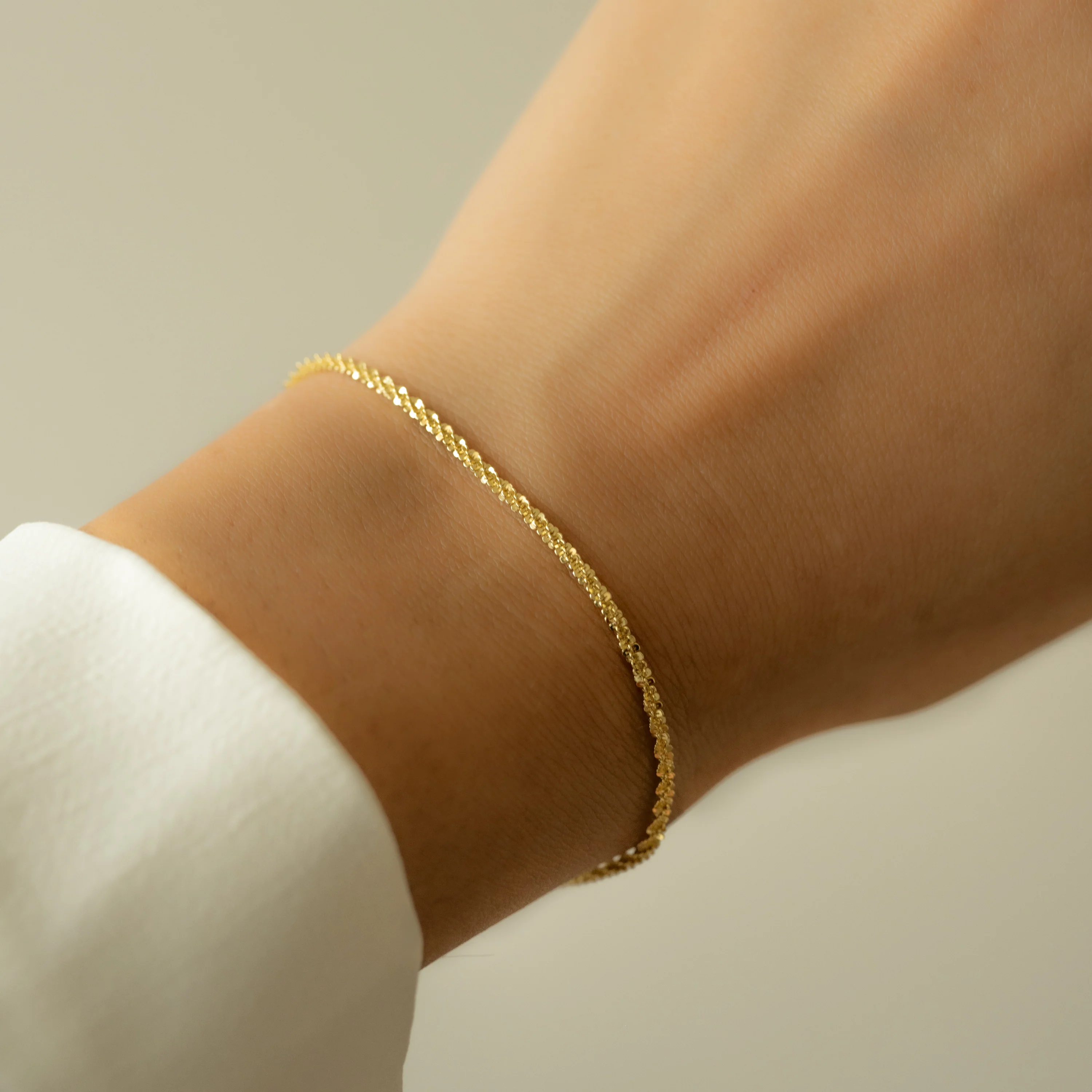 Diamond Cut Rope Chain Bracelet - Image 2