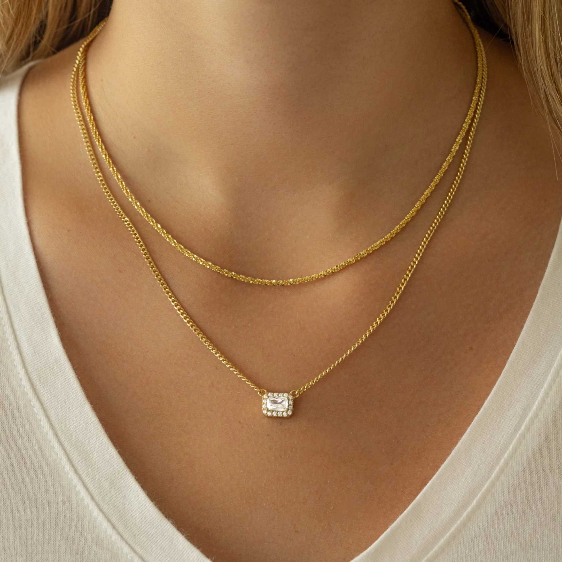 Diamond Cut Rope Chain Necklace - Image 4