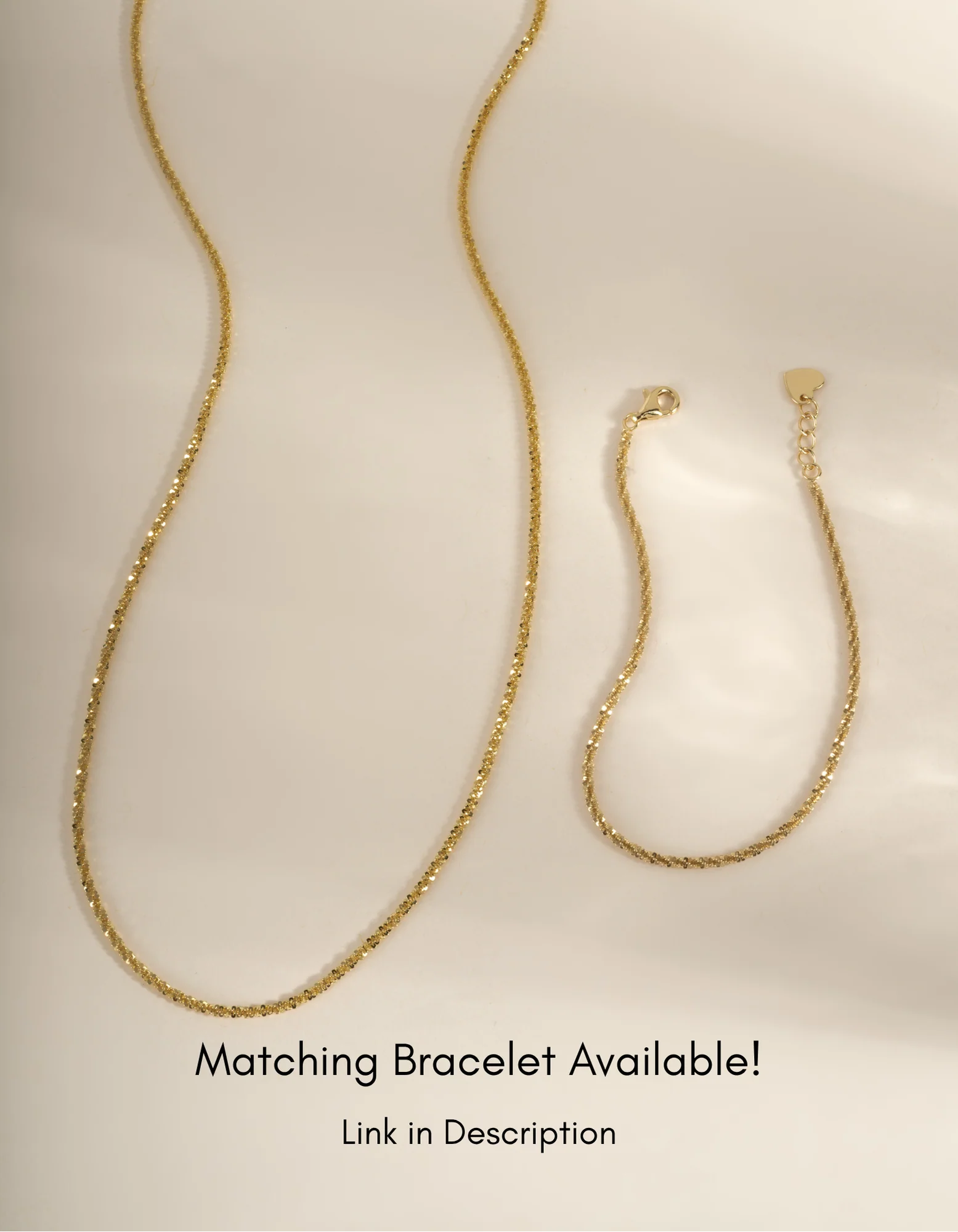 Diamond Cut Rope Chain Necklace - Image 5