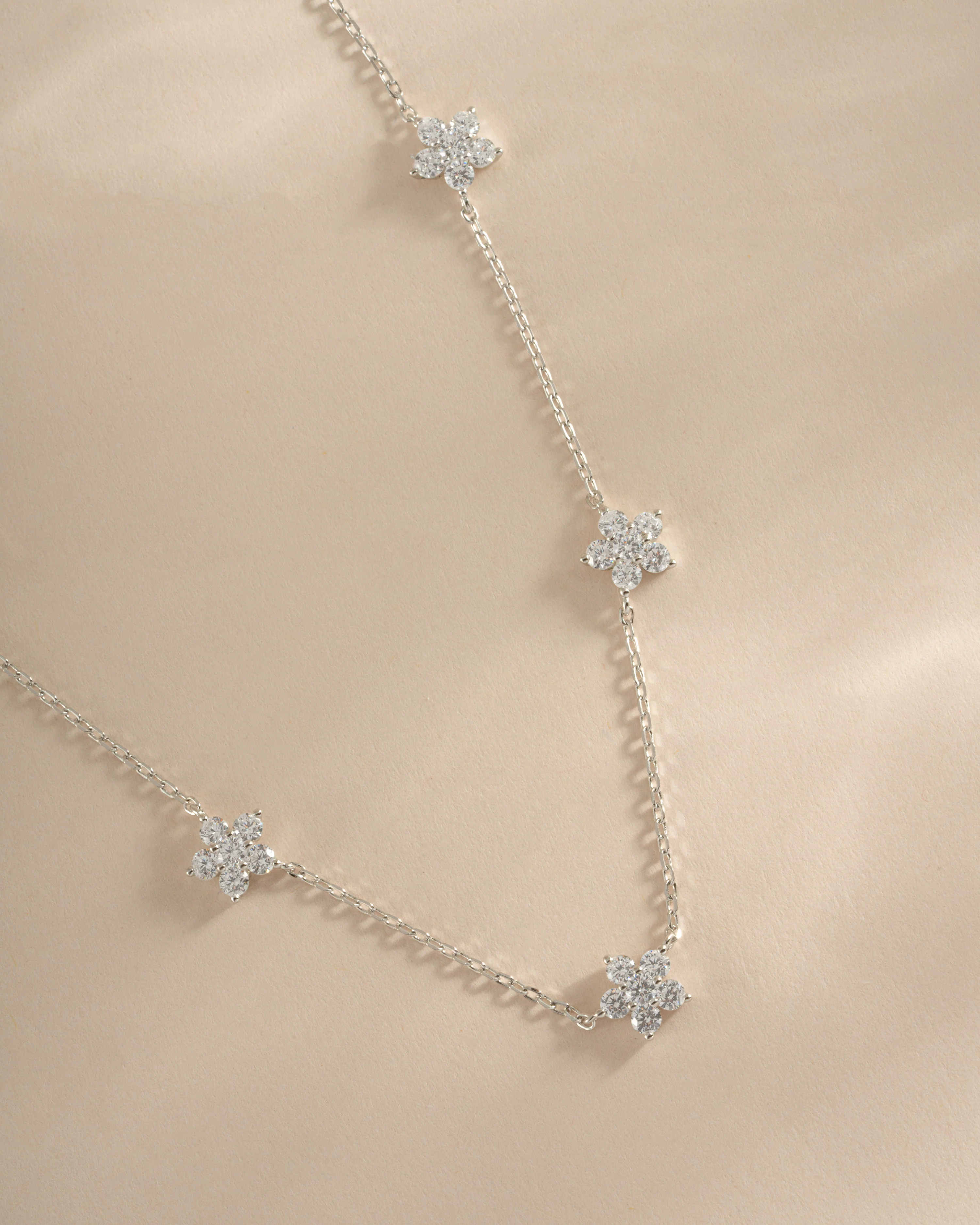 Diamond Flower Necklace - Image 3