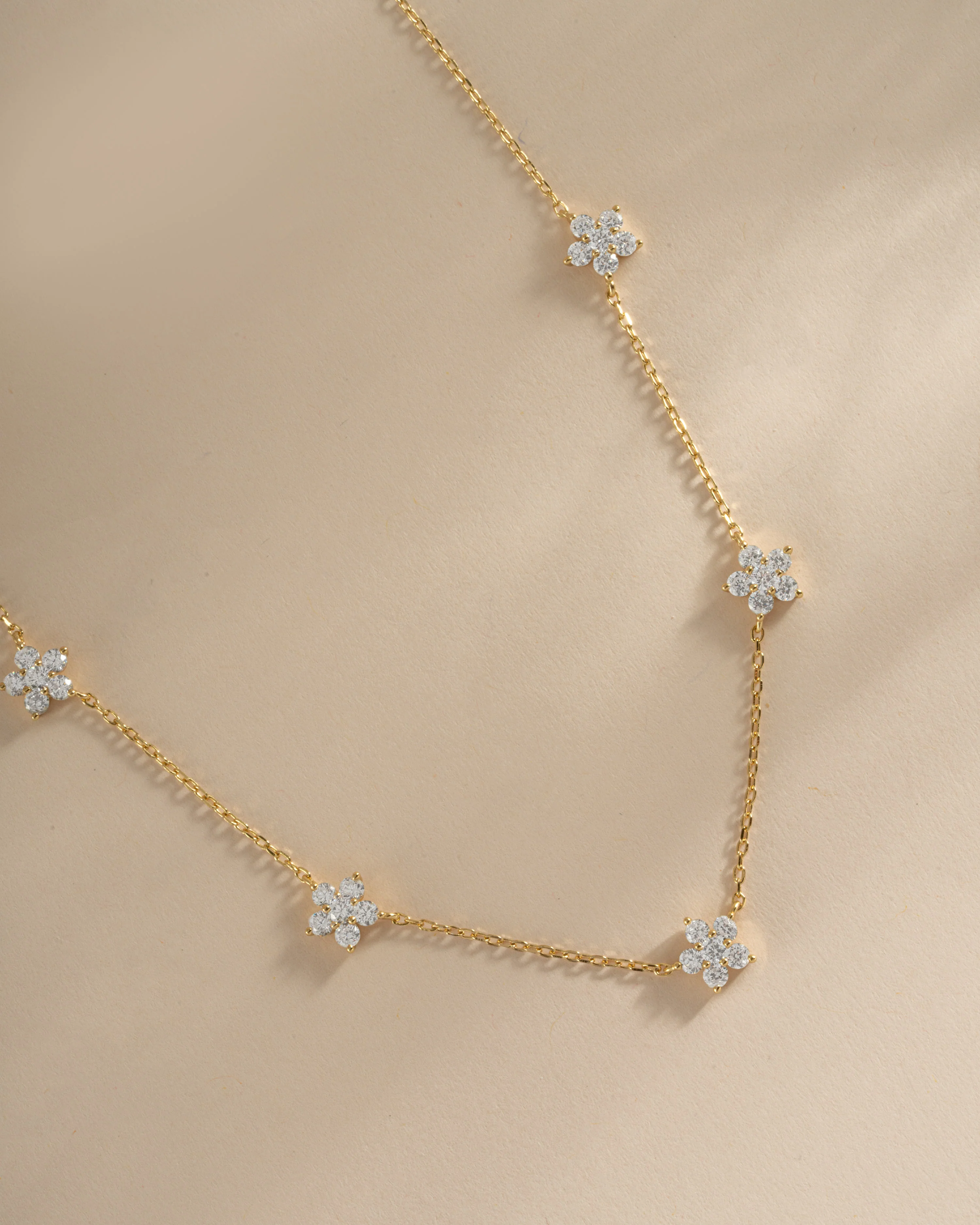 Diamond Flower Necklace - Image 7