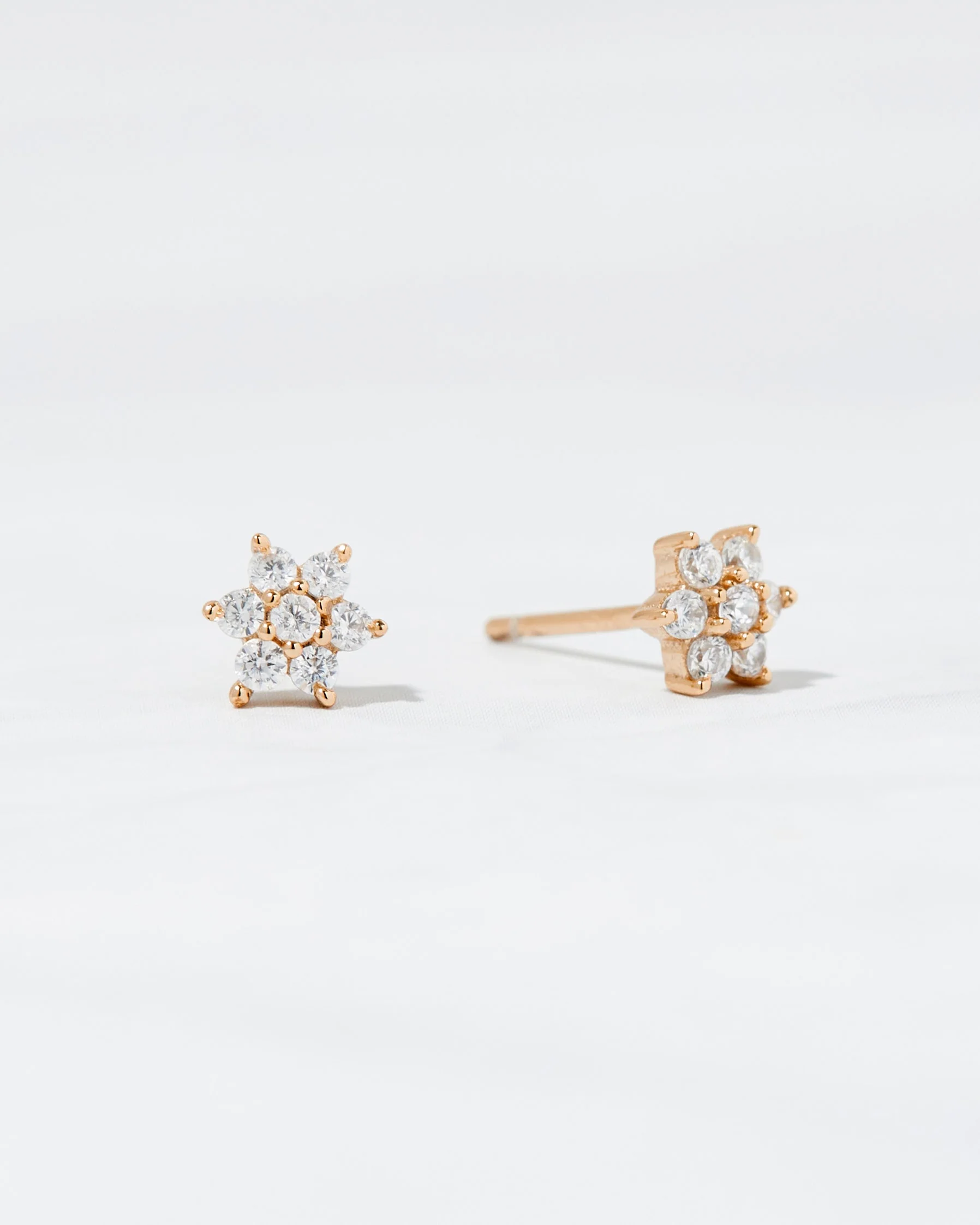 Diamond Flower Studs - Image 10