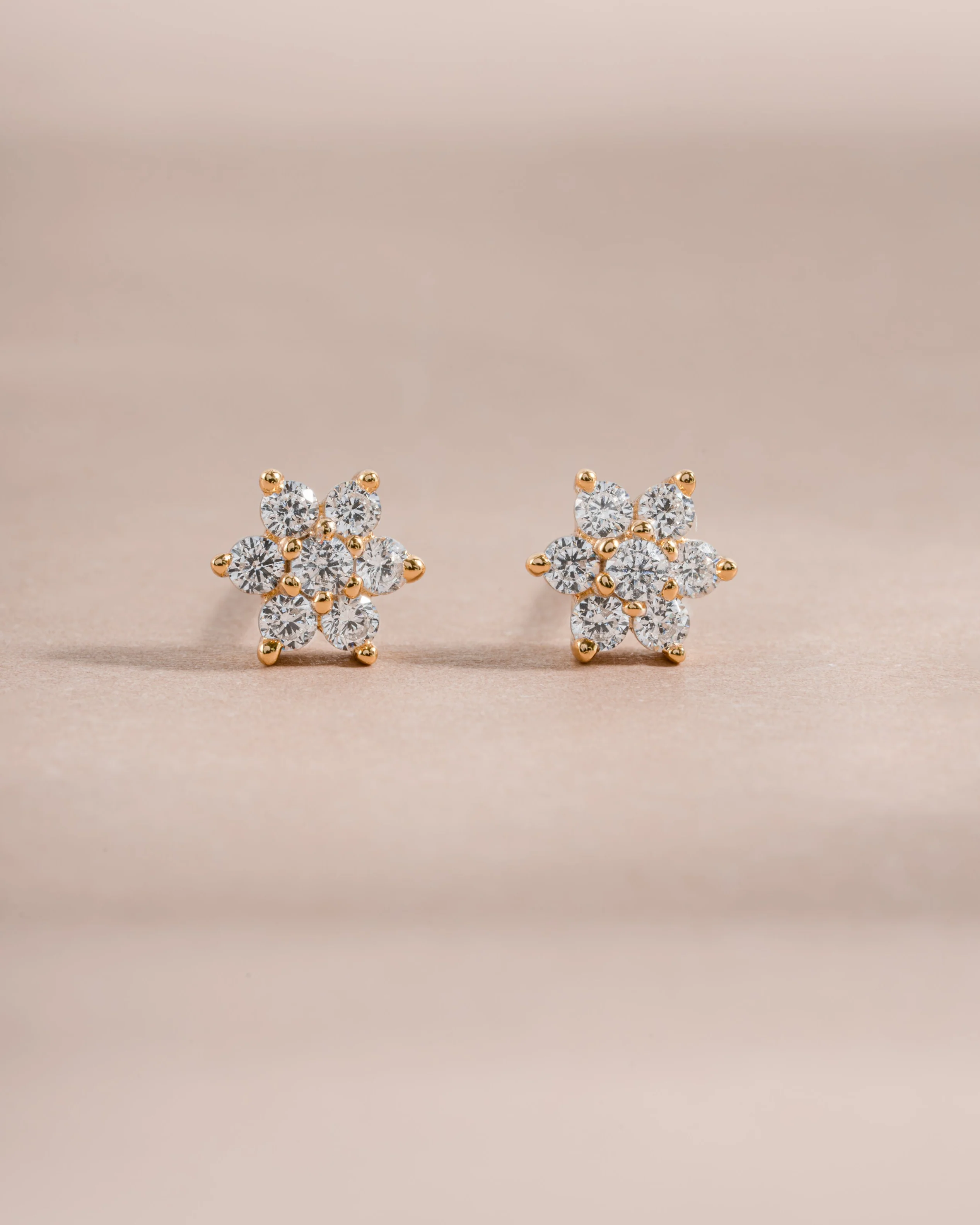 Diamond Flower Studs - Image 7