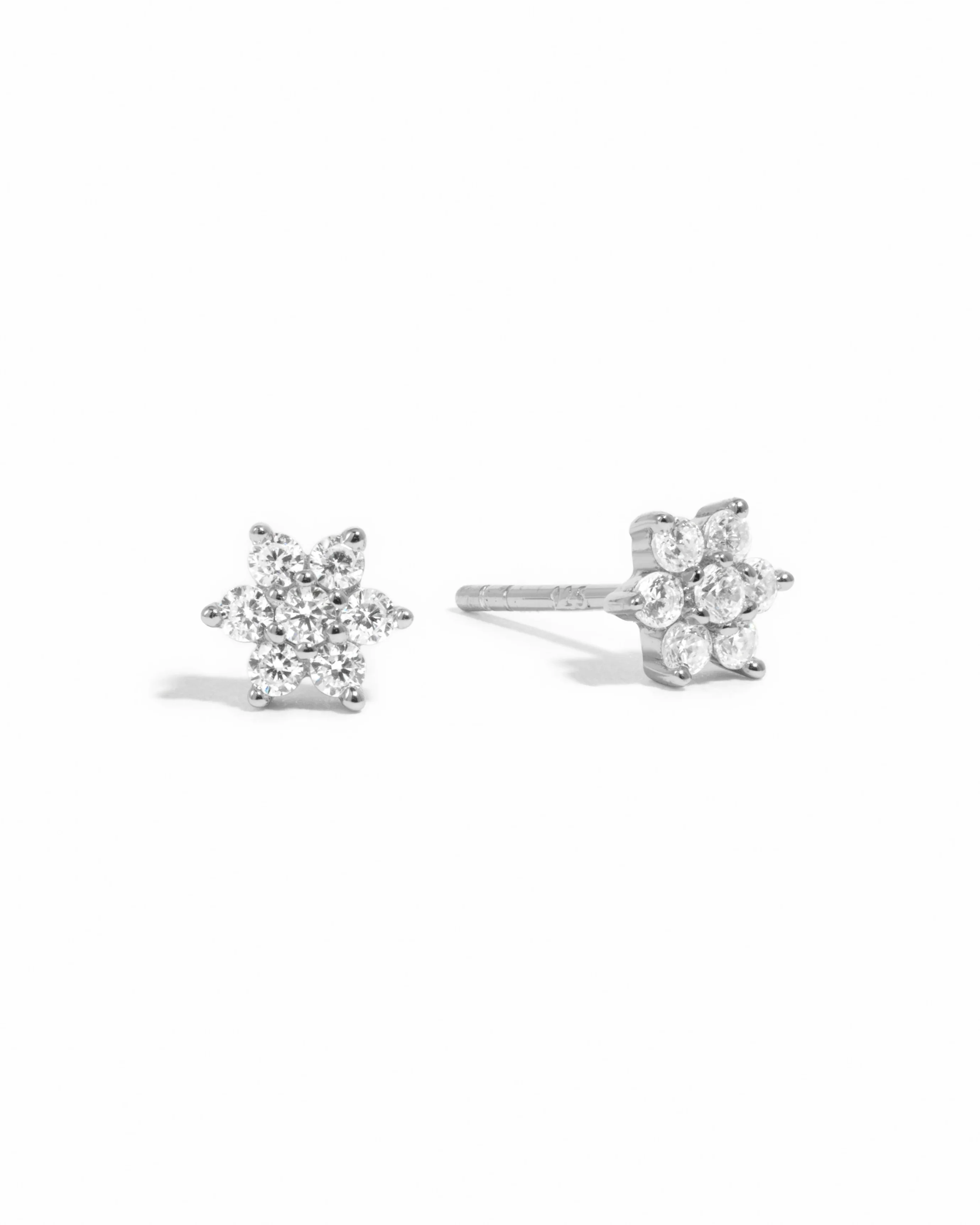 Diamond Flower Studs - Image 9