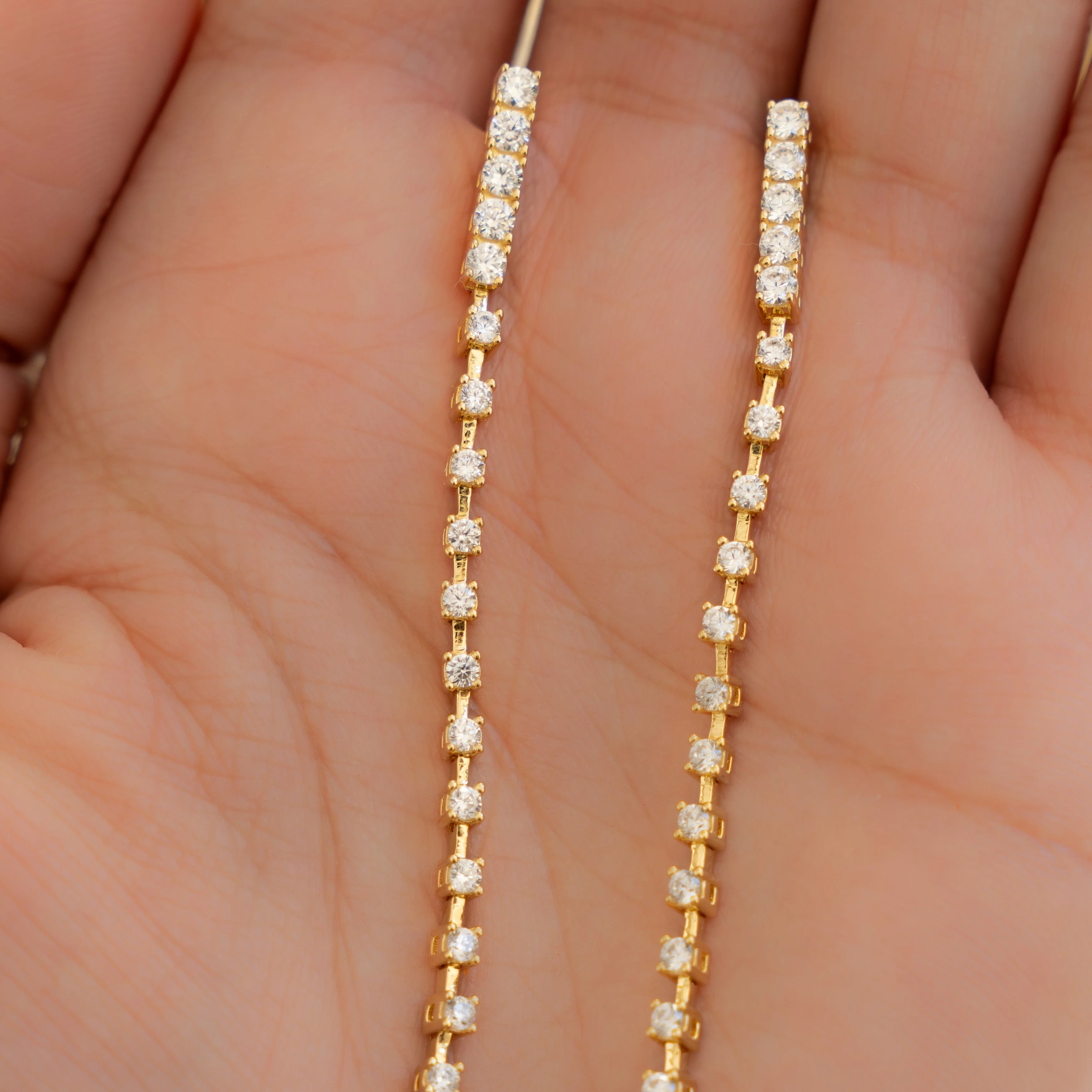 Diamond Line Earrings - Image 7