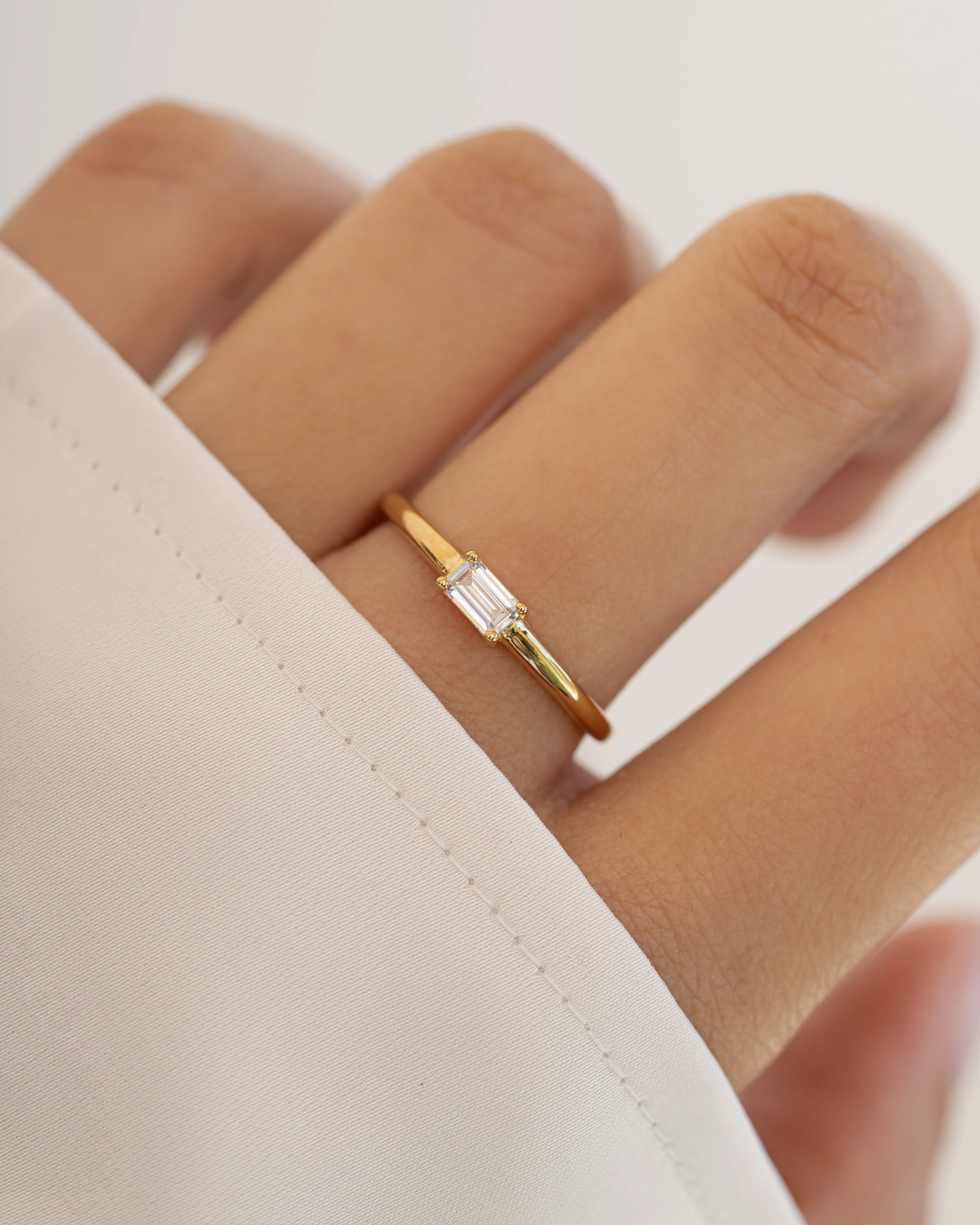 Diamond Lori Baguette Ring - Image 2