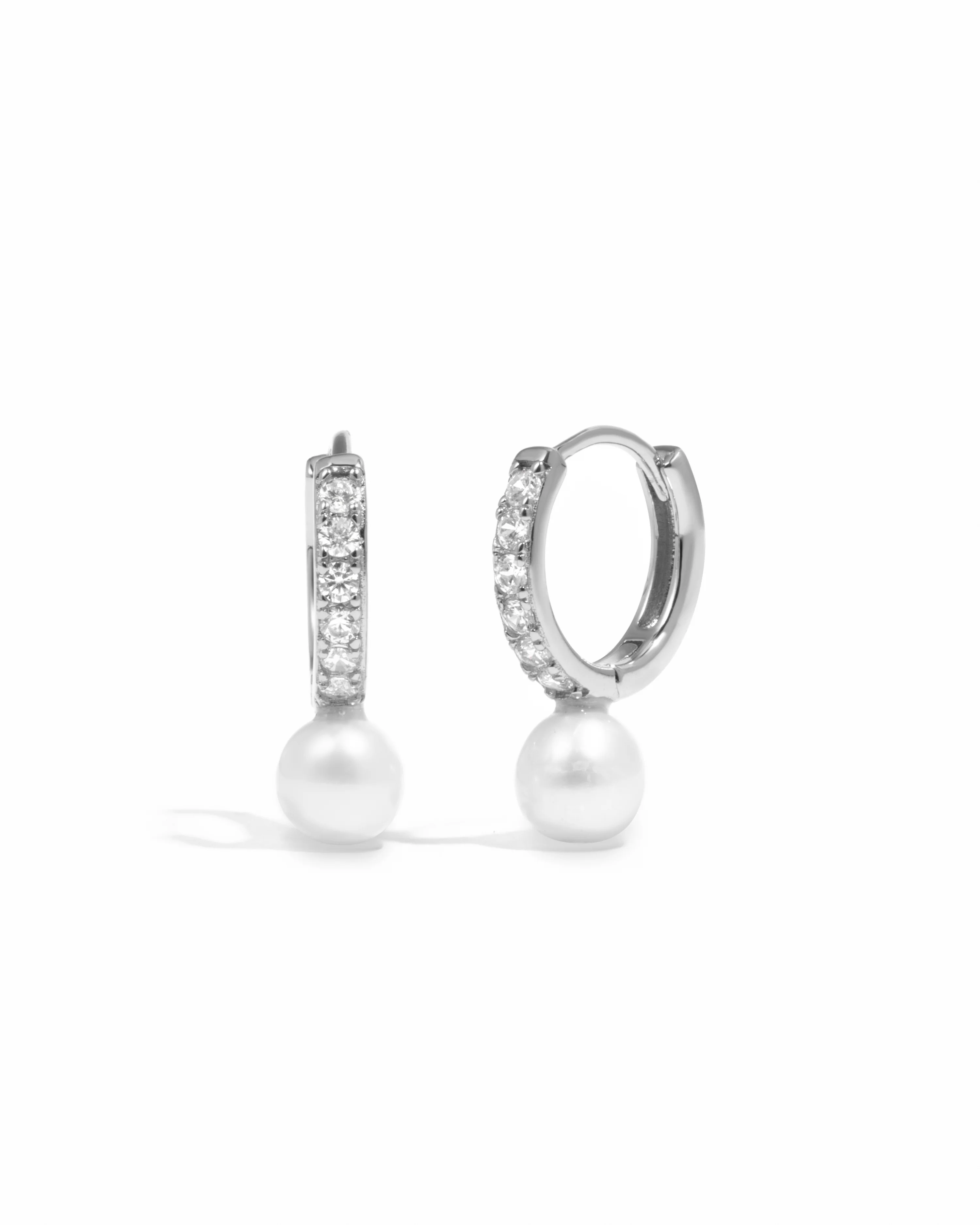 Diamond Pearl Huggies - Image 3