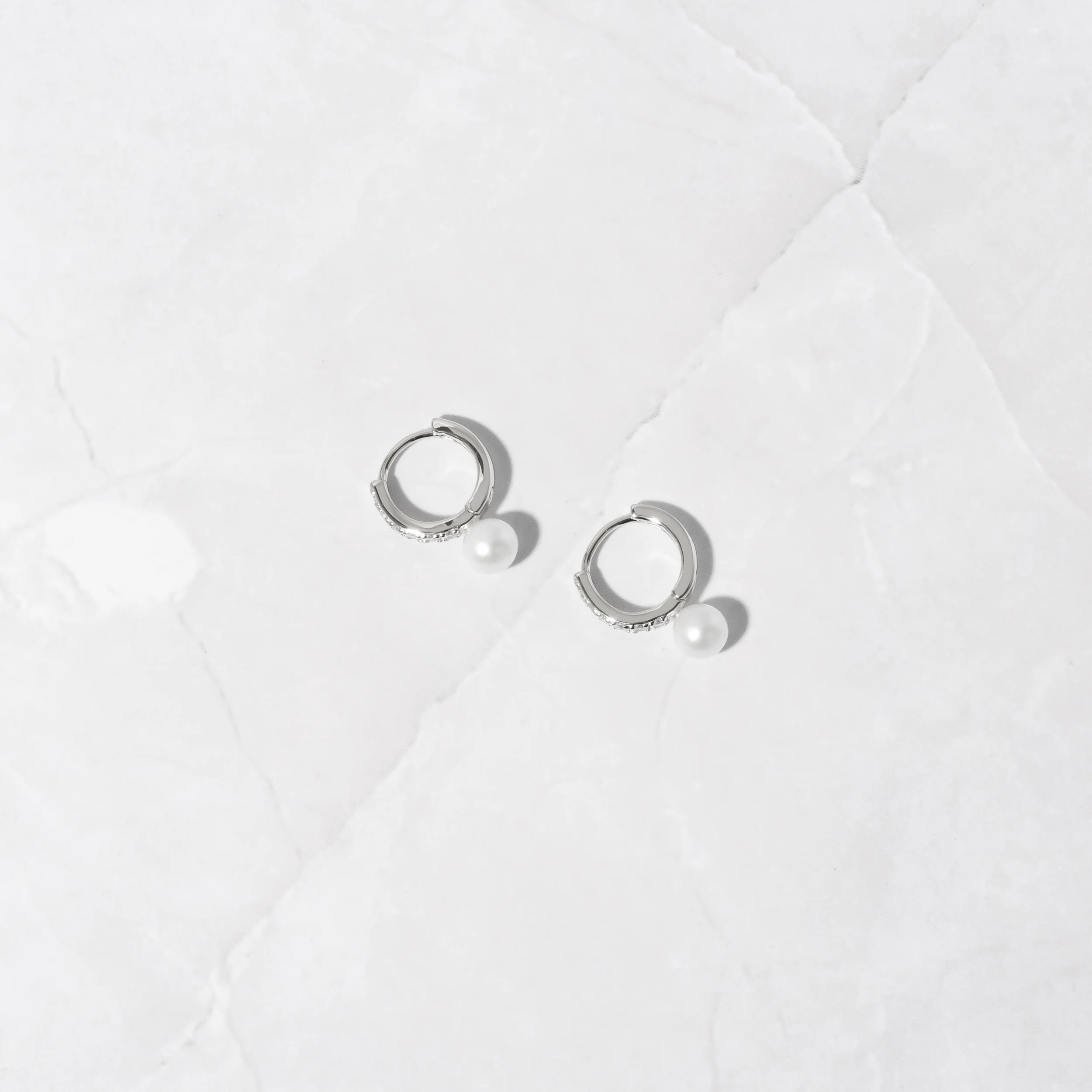 Diamond Pearl Huggies - Image 7