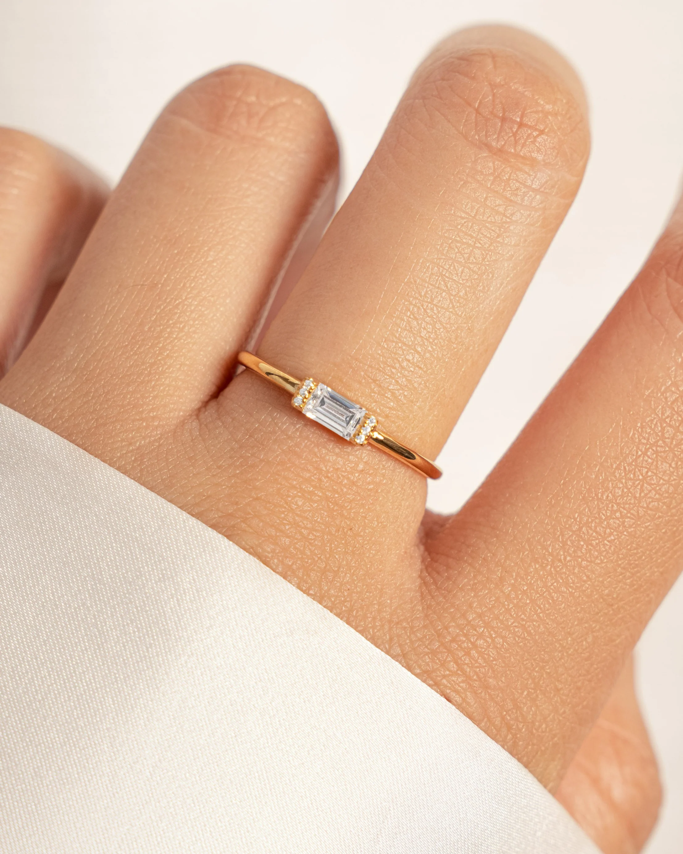 Diamond Simple Baguette Ring - Image 2