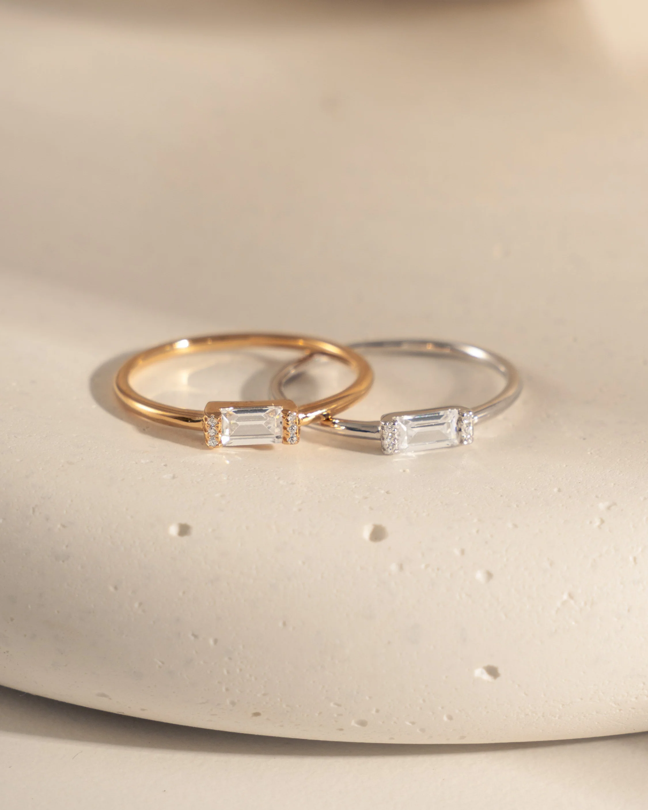 Diamond Simple Baguette Ring - Image 3