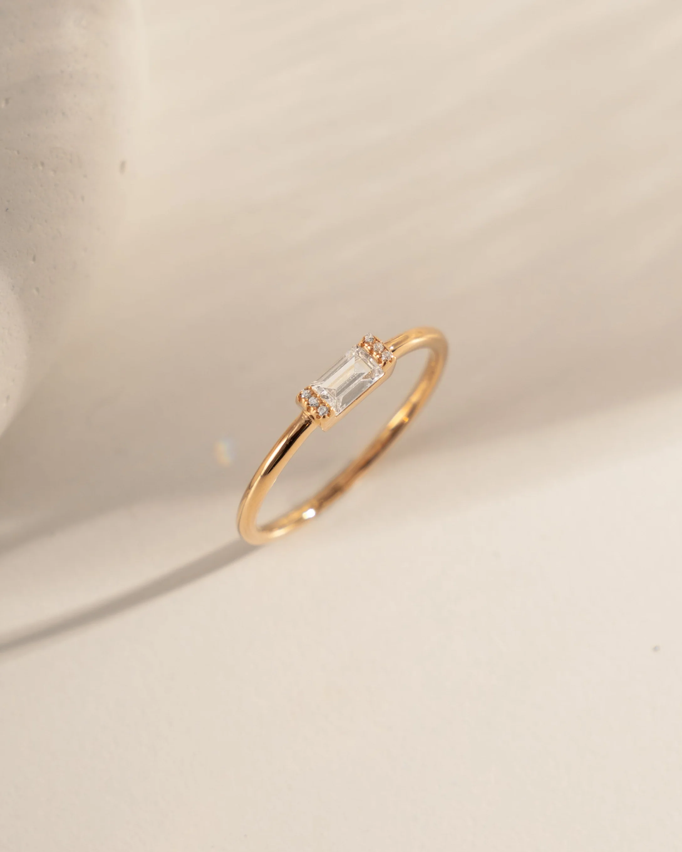Diamond Simple Baguette Ring - Image 5