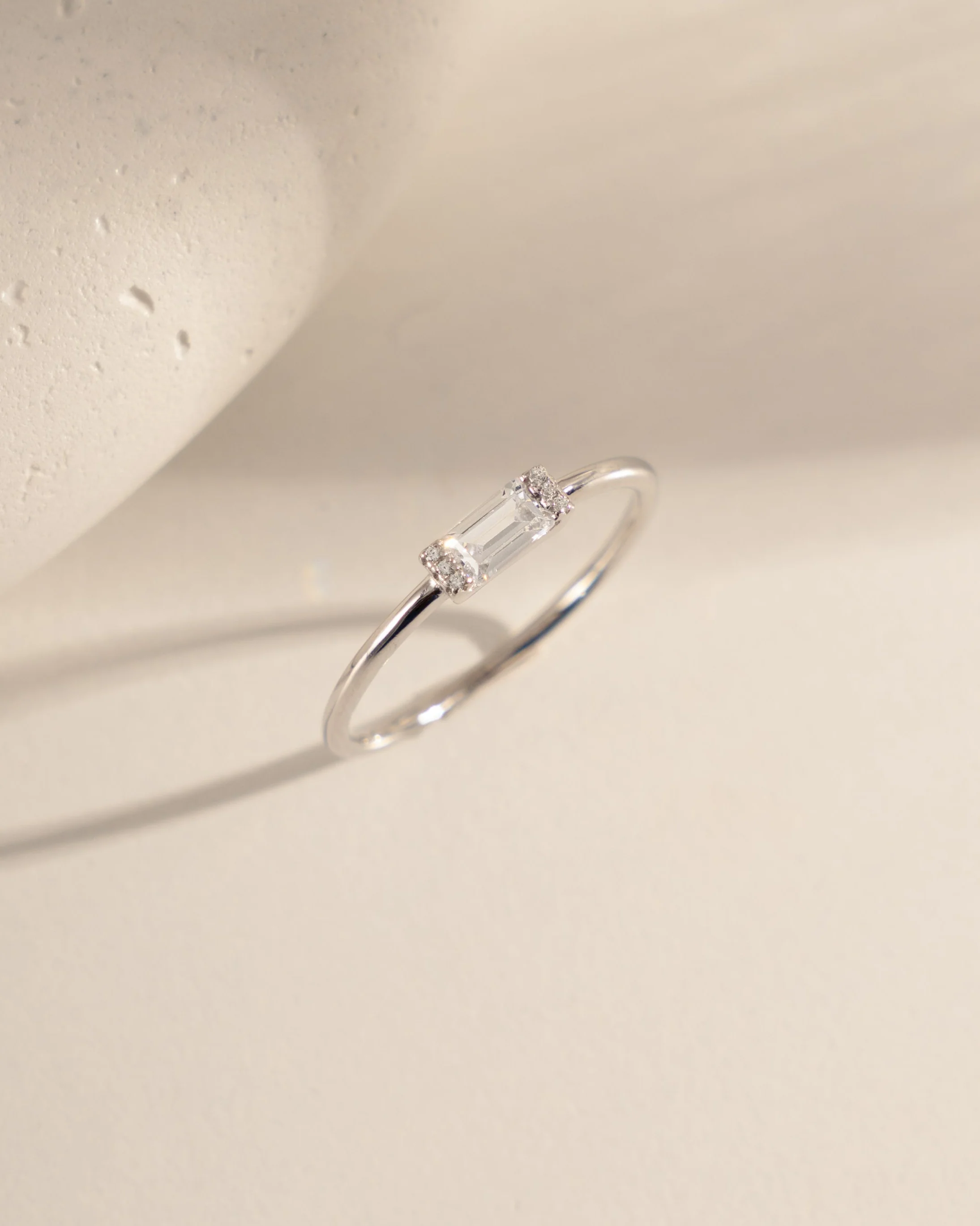 Diamond Simple Baguette Ring - Image 6