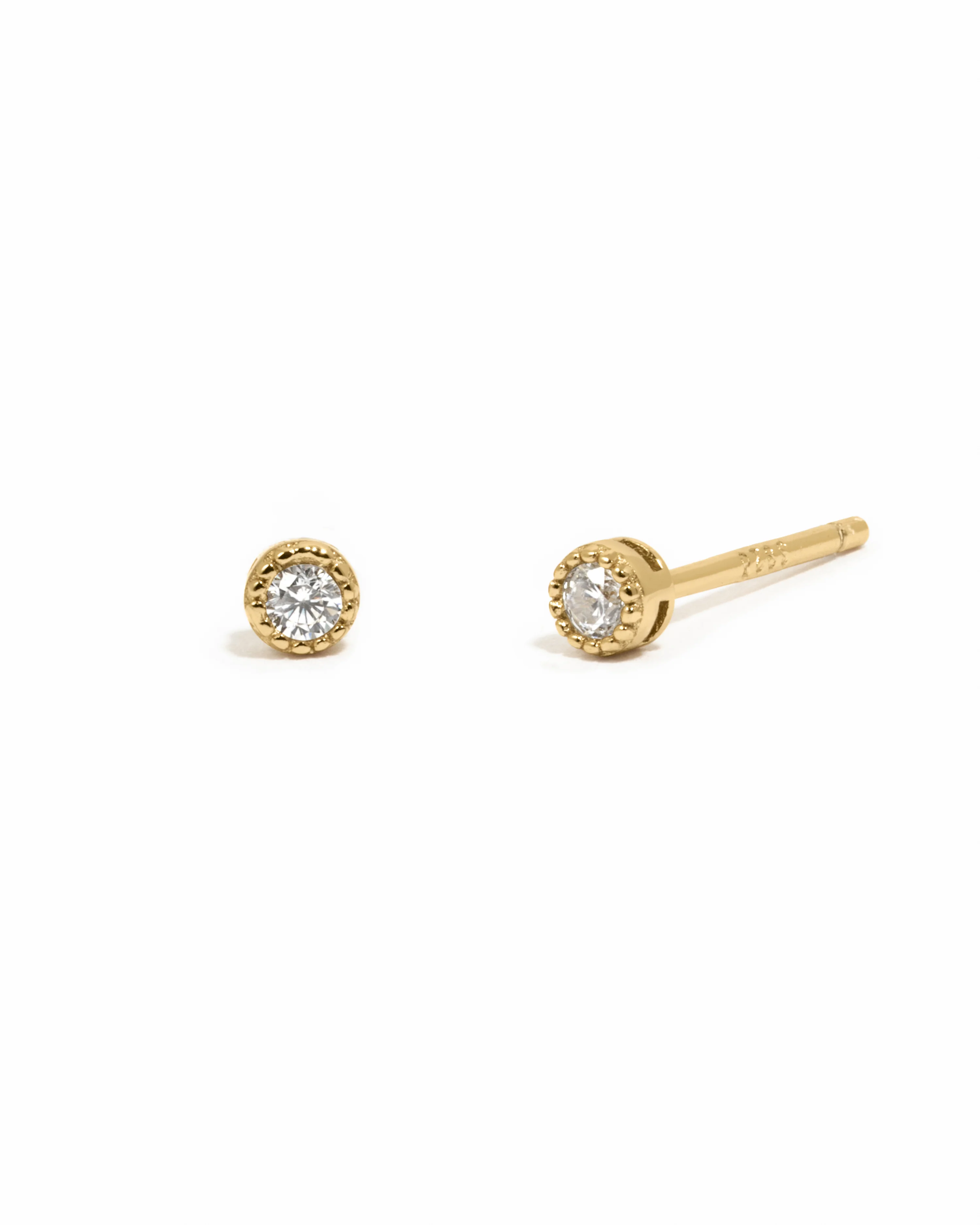 2.5mm Diamond Stud Earrings