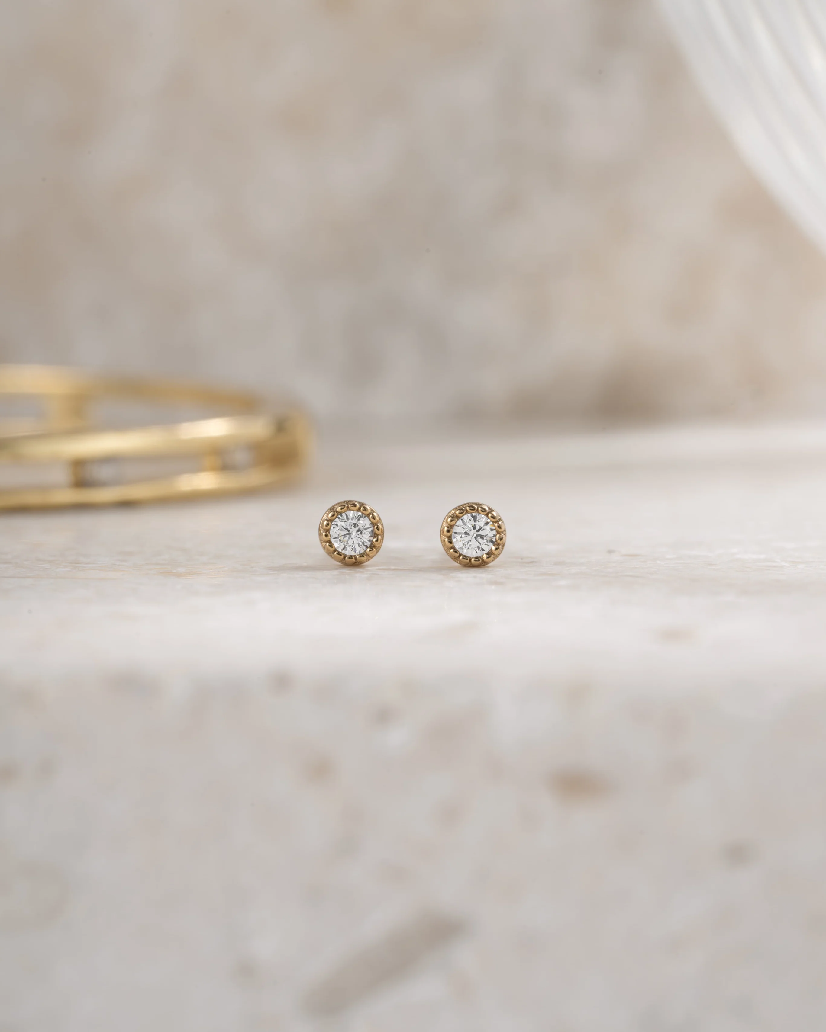 2.5mm Diamond Stud Earrings - Image 10