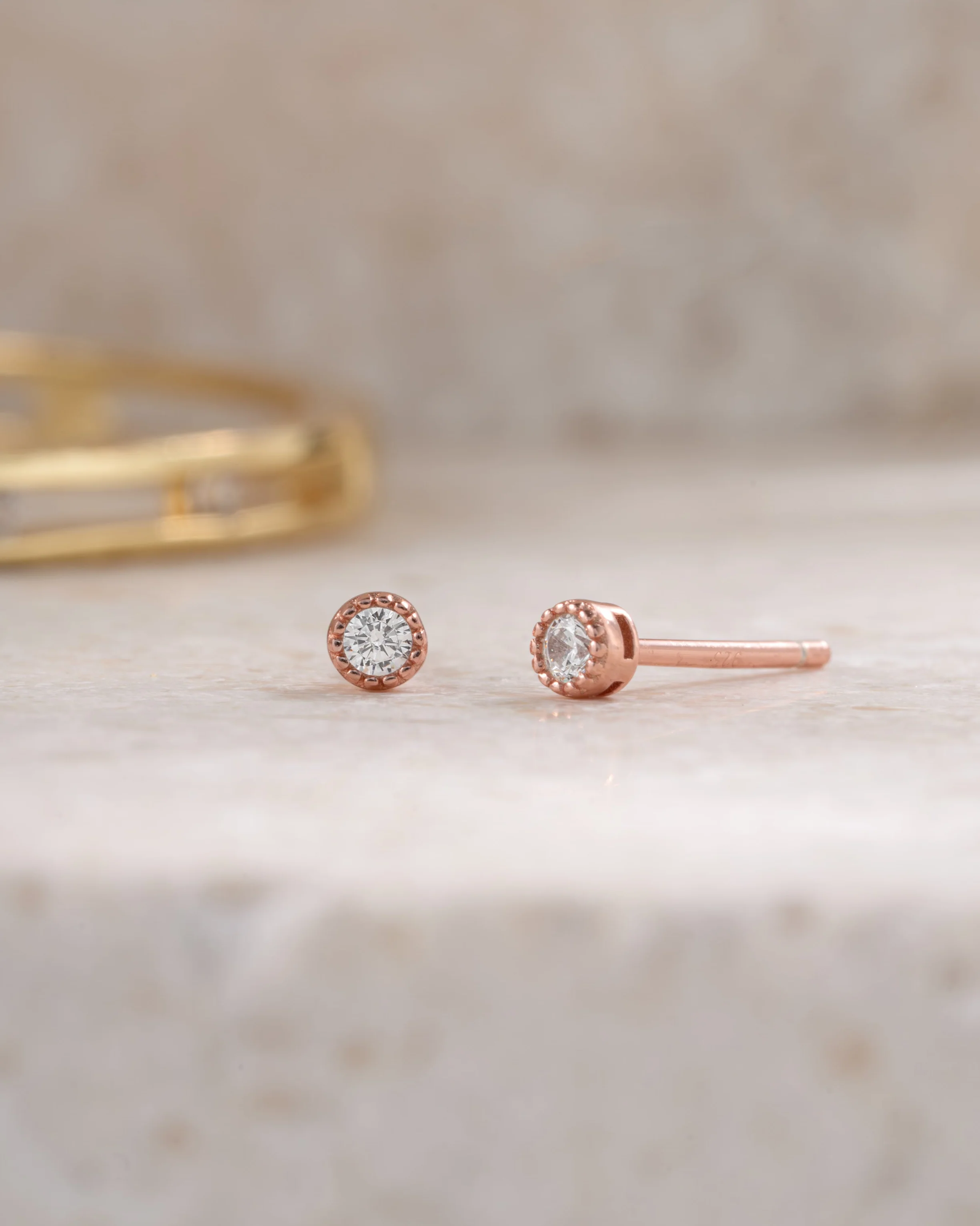 2.5mm Diamond Stud Earrings - Image 11