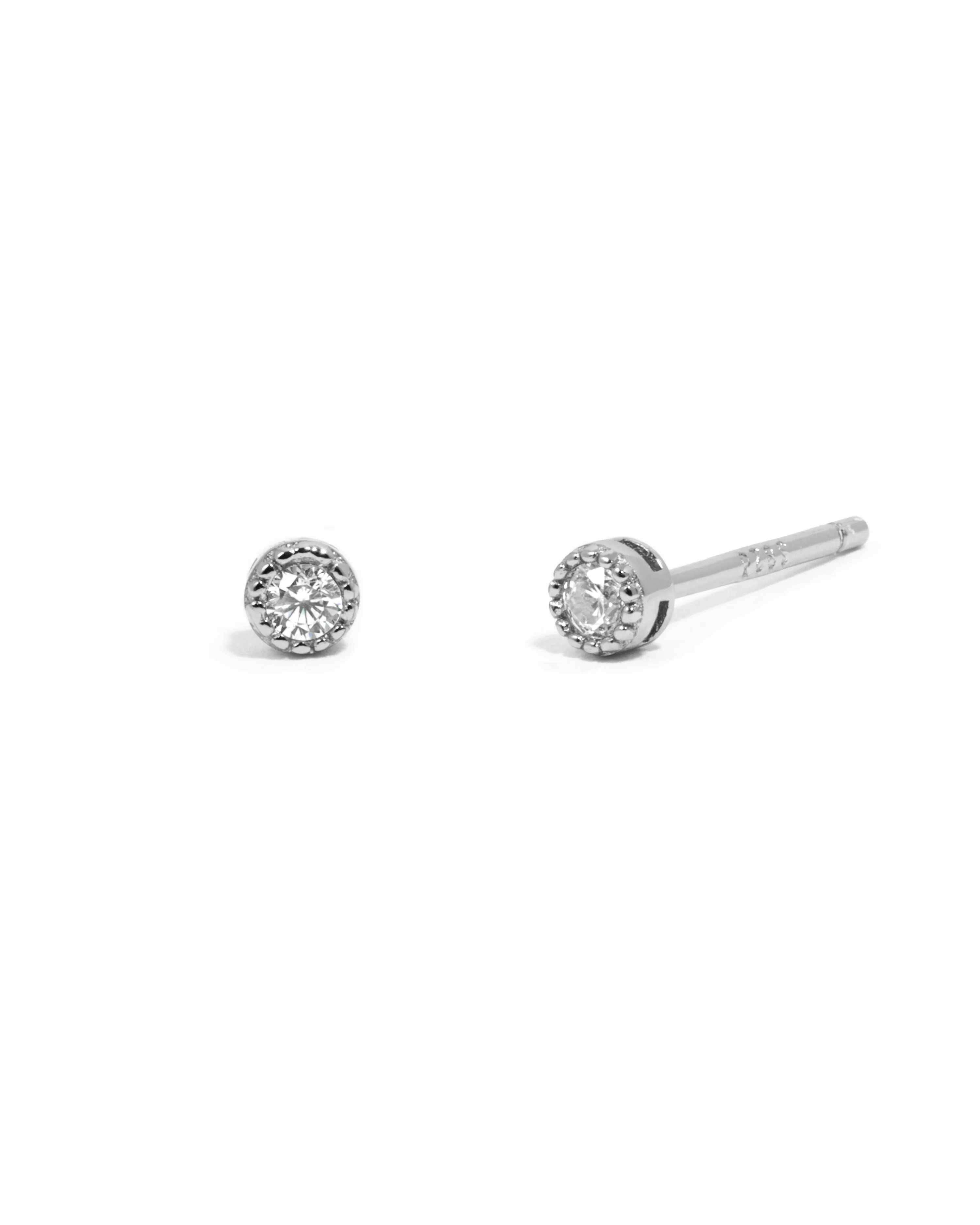 2.5mm Diamond Stud Earrings - Image 12