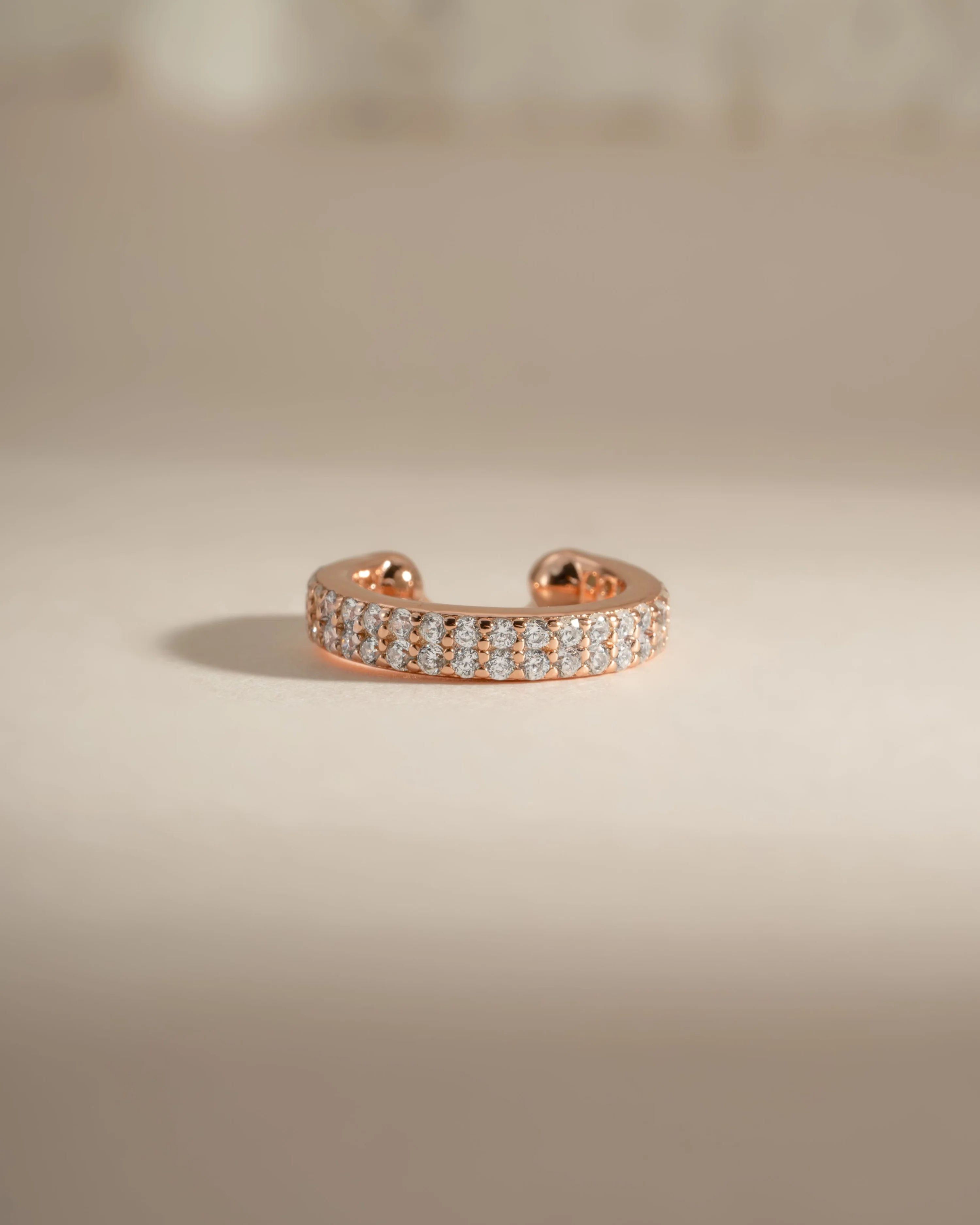 Double Row CZ Ear Cuff - Image 5