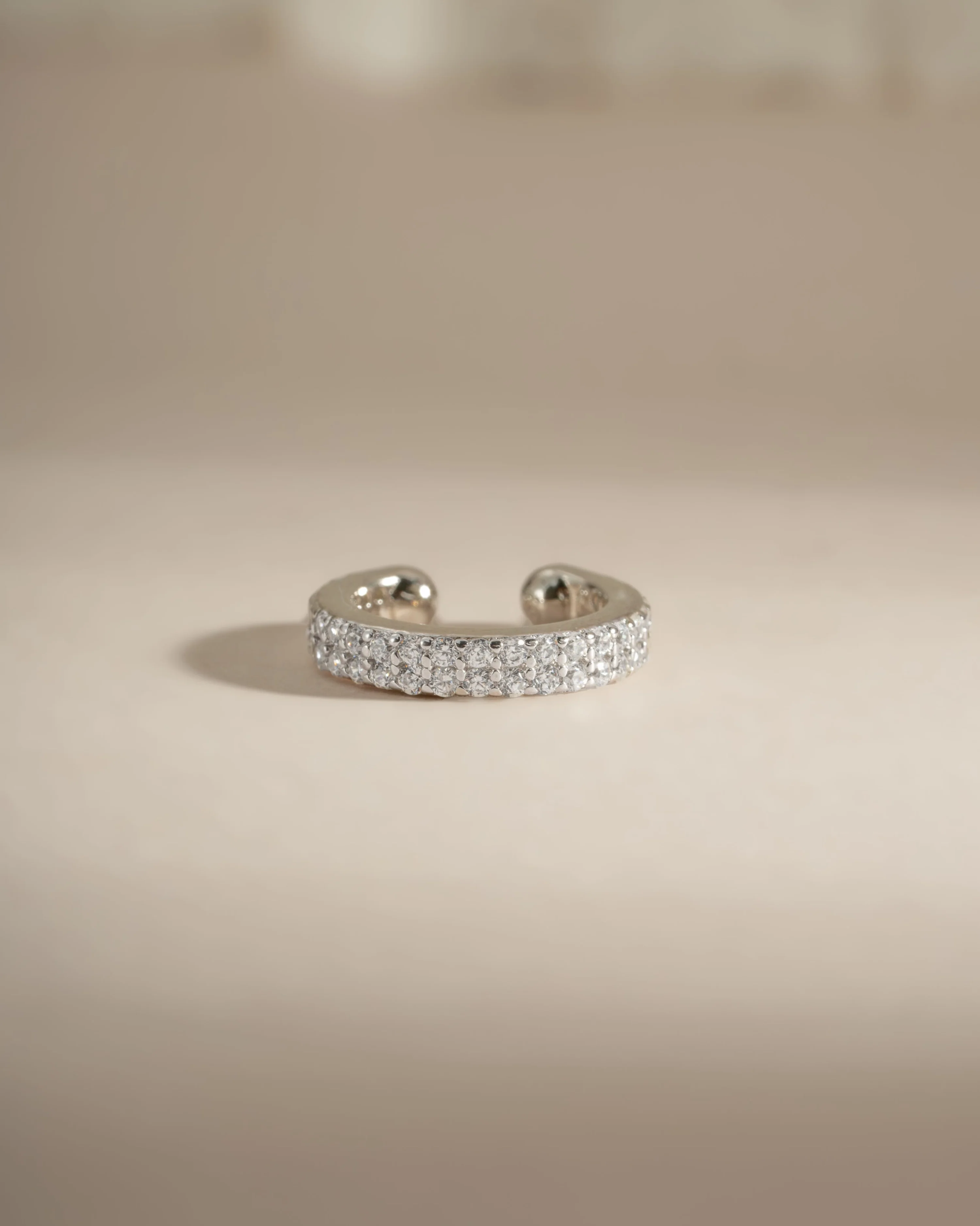 Double Row CZ Ear Cuff - Image 7