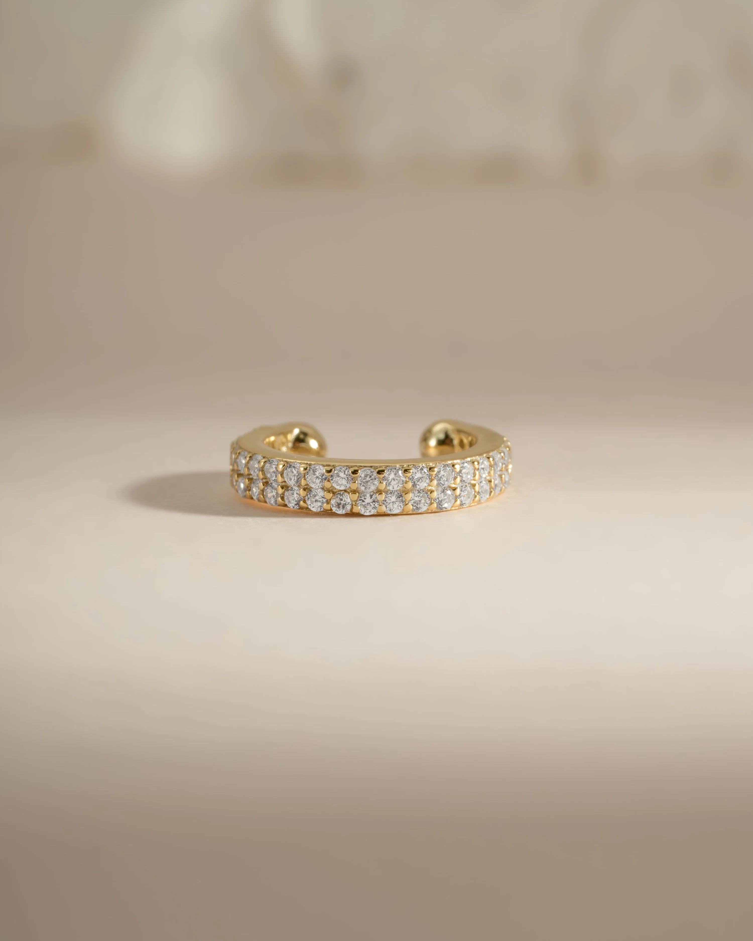 Double Row CZ Ear Cuff - Image 8