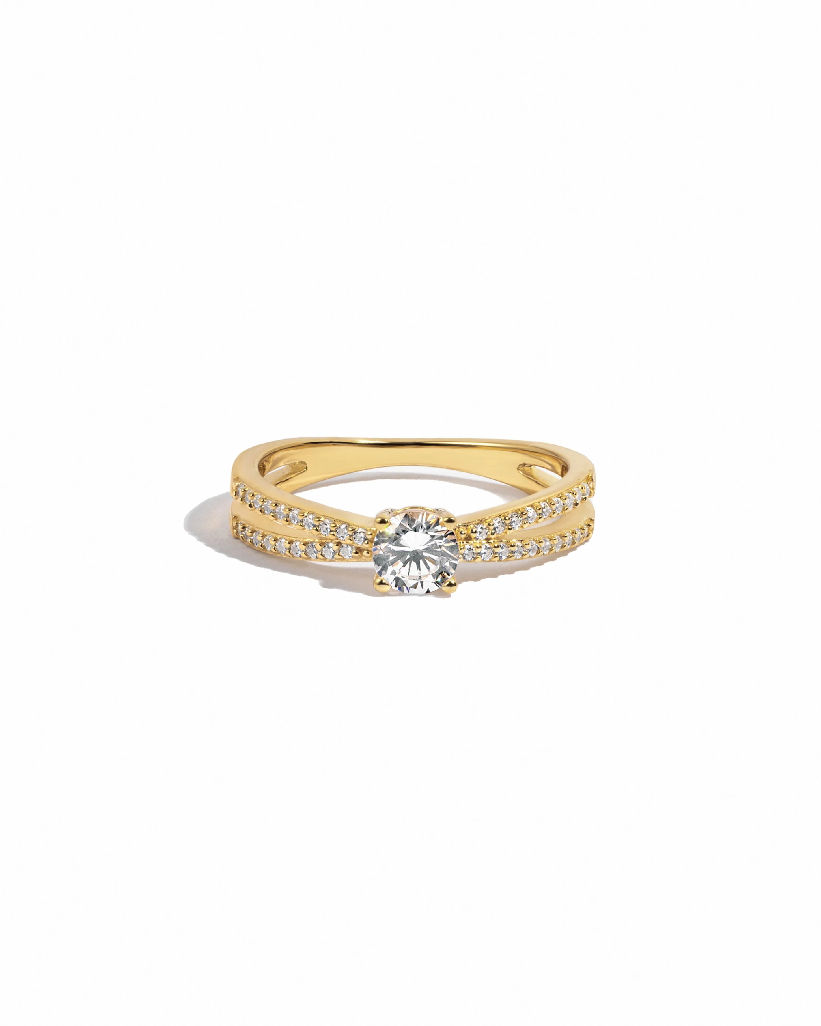Double Shank Diamond Ring