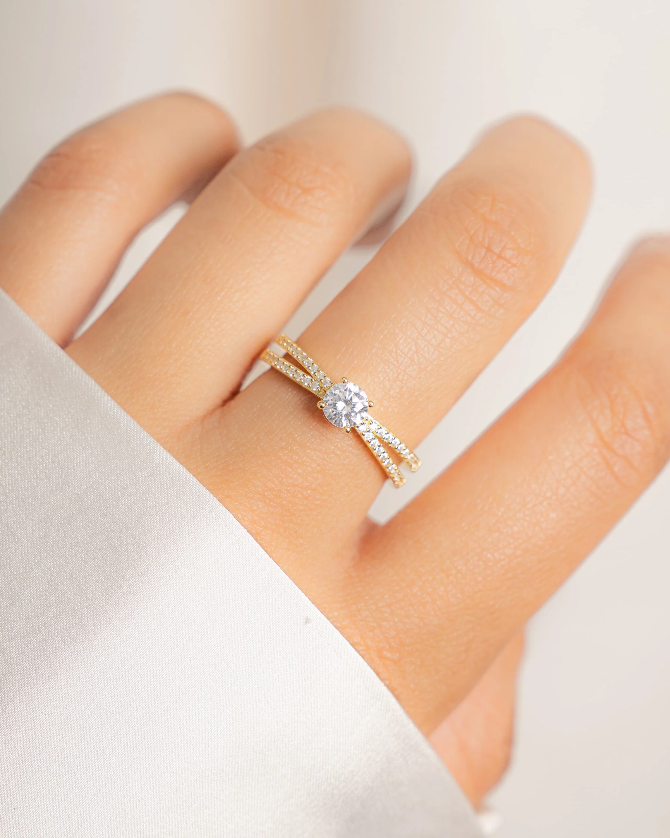 Double Shank Diamond Ring - Image 2