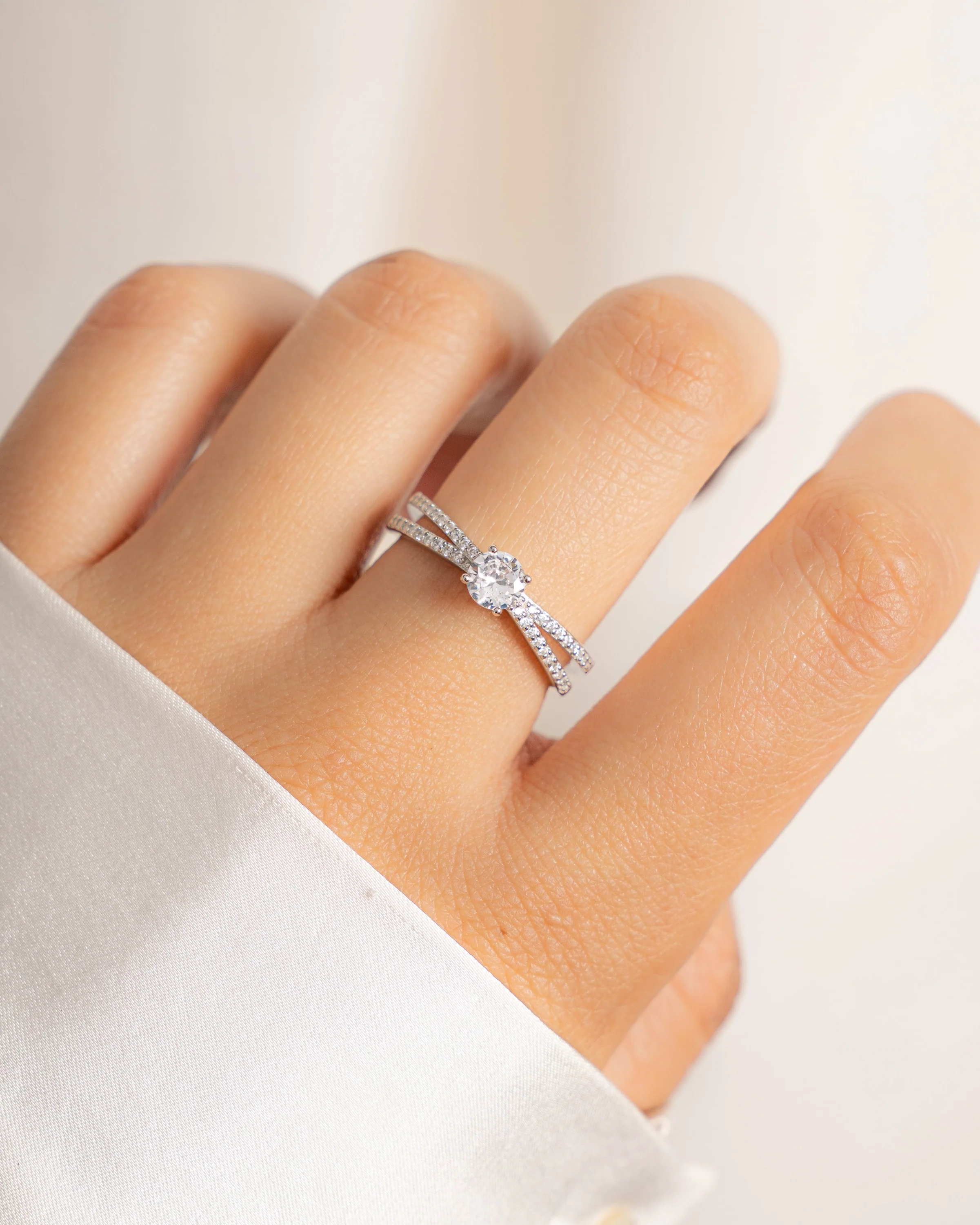 Double Shank Diamond Ring - Image 4