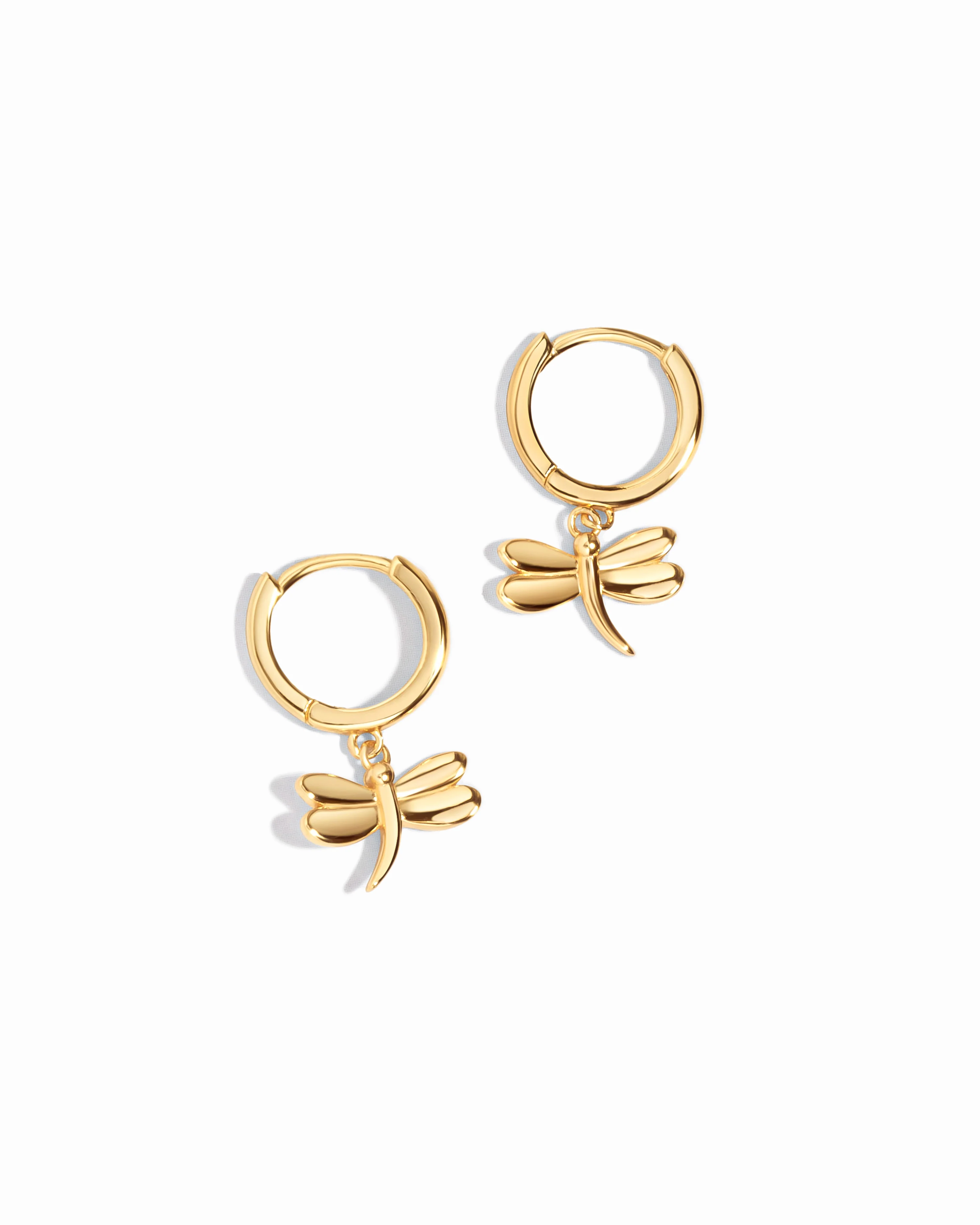 Dragonfly Huggie Hoops