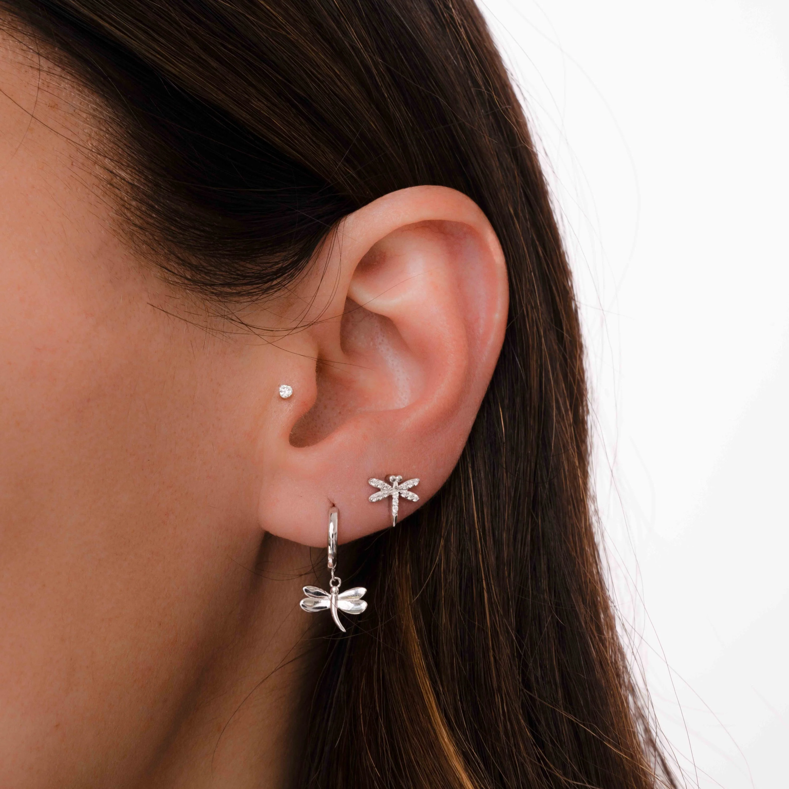 Dragonfly Huggie Hoops - Image 4