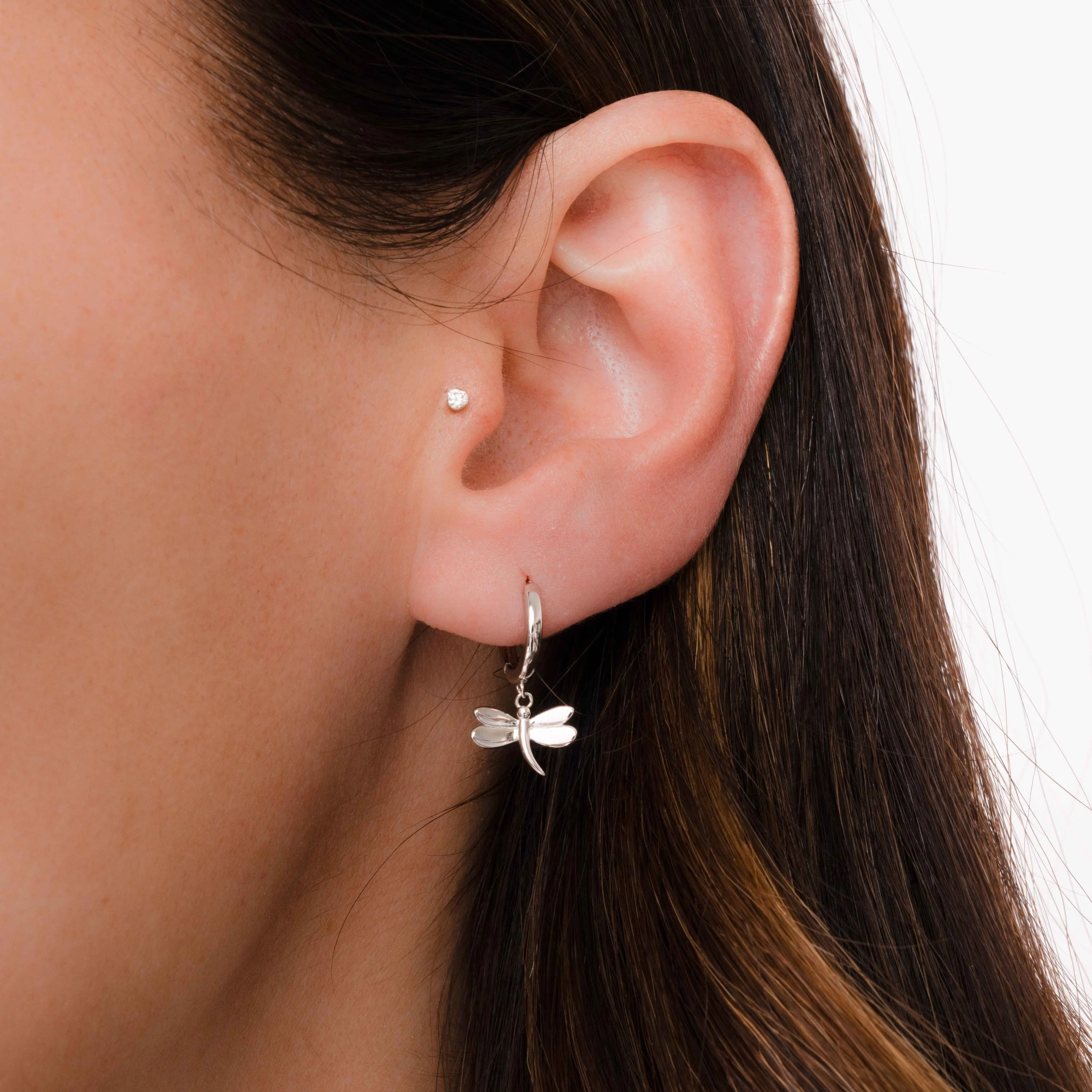 Dragonfly Huggie Hoops - Image 6