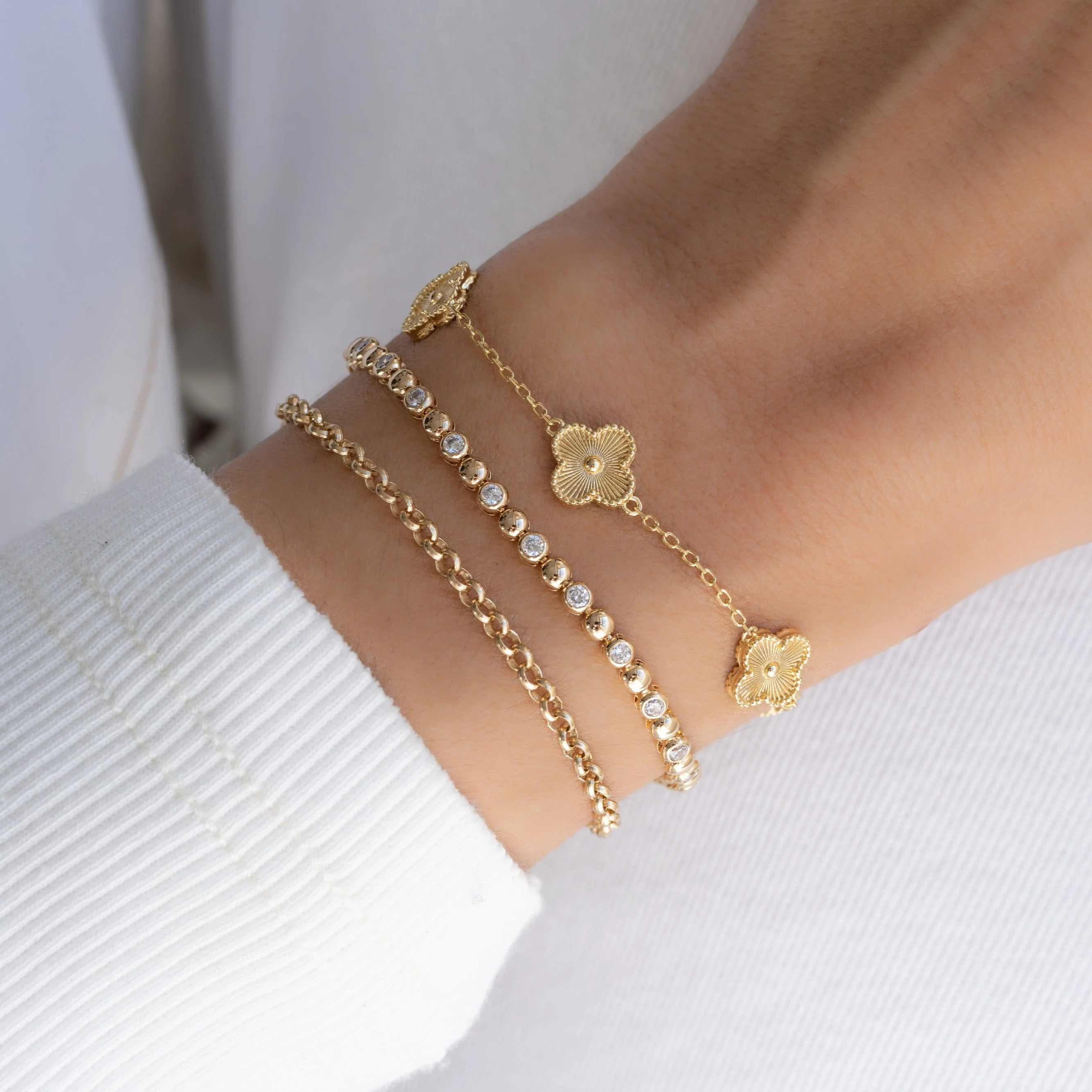 Ella Four Leaf Clover Bracelet - Image 6
