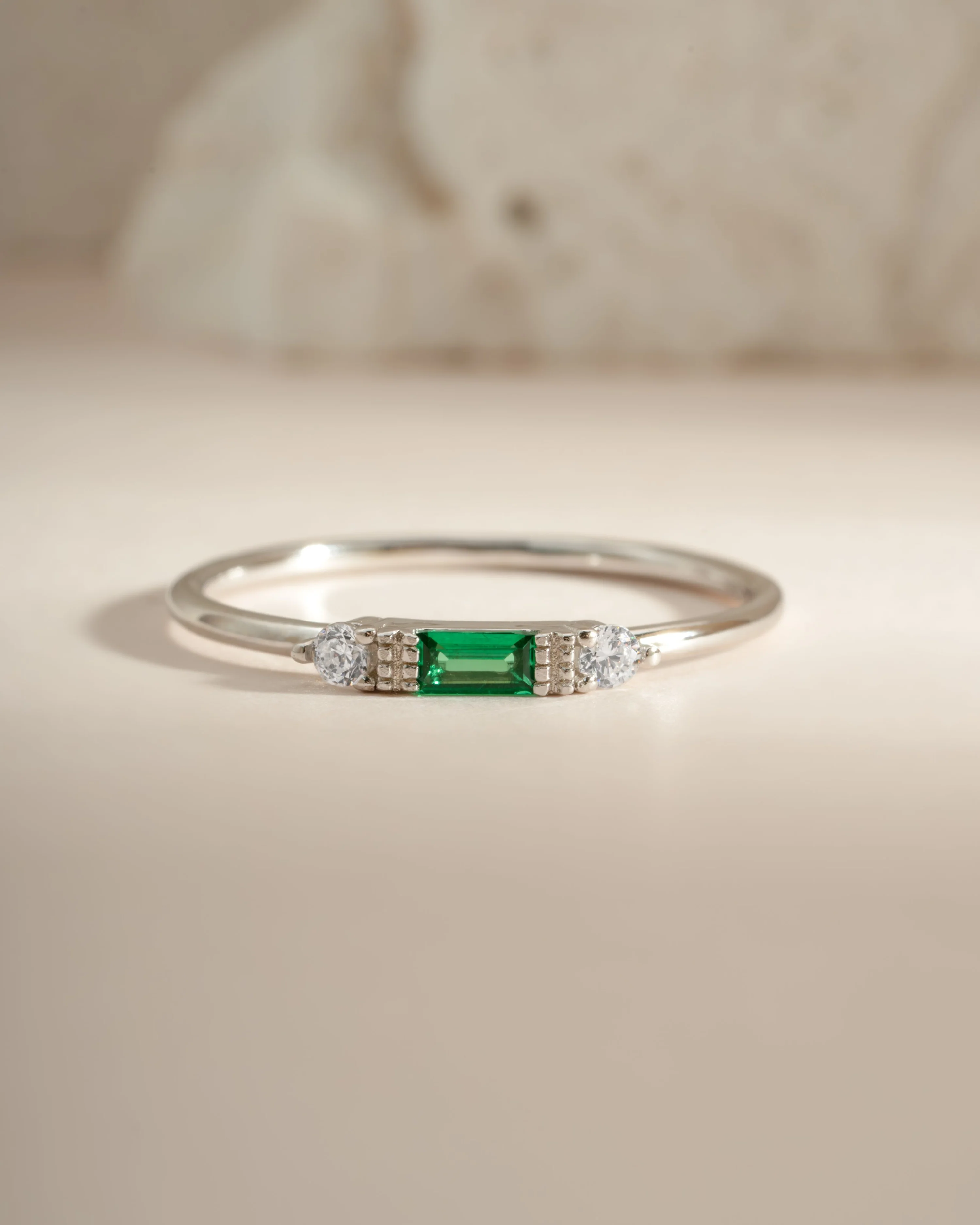 Emerald Baguette Ring - Image 4
