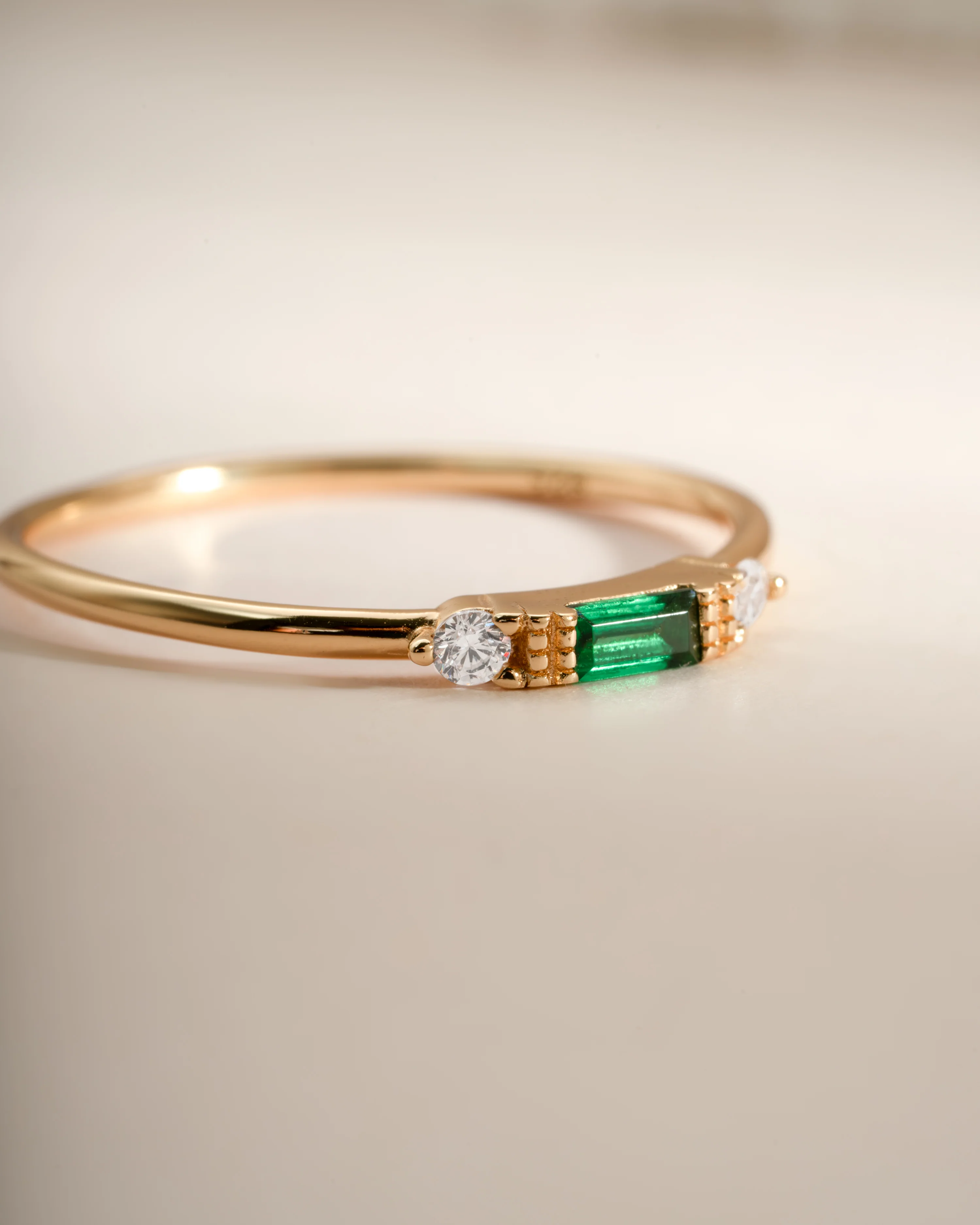 Emerald Baguette Ring - Image 6