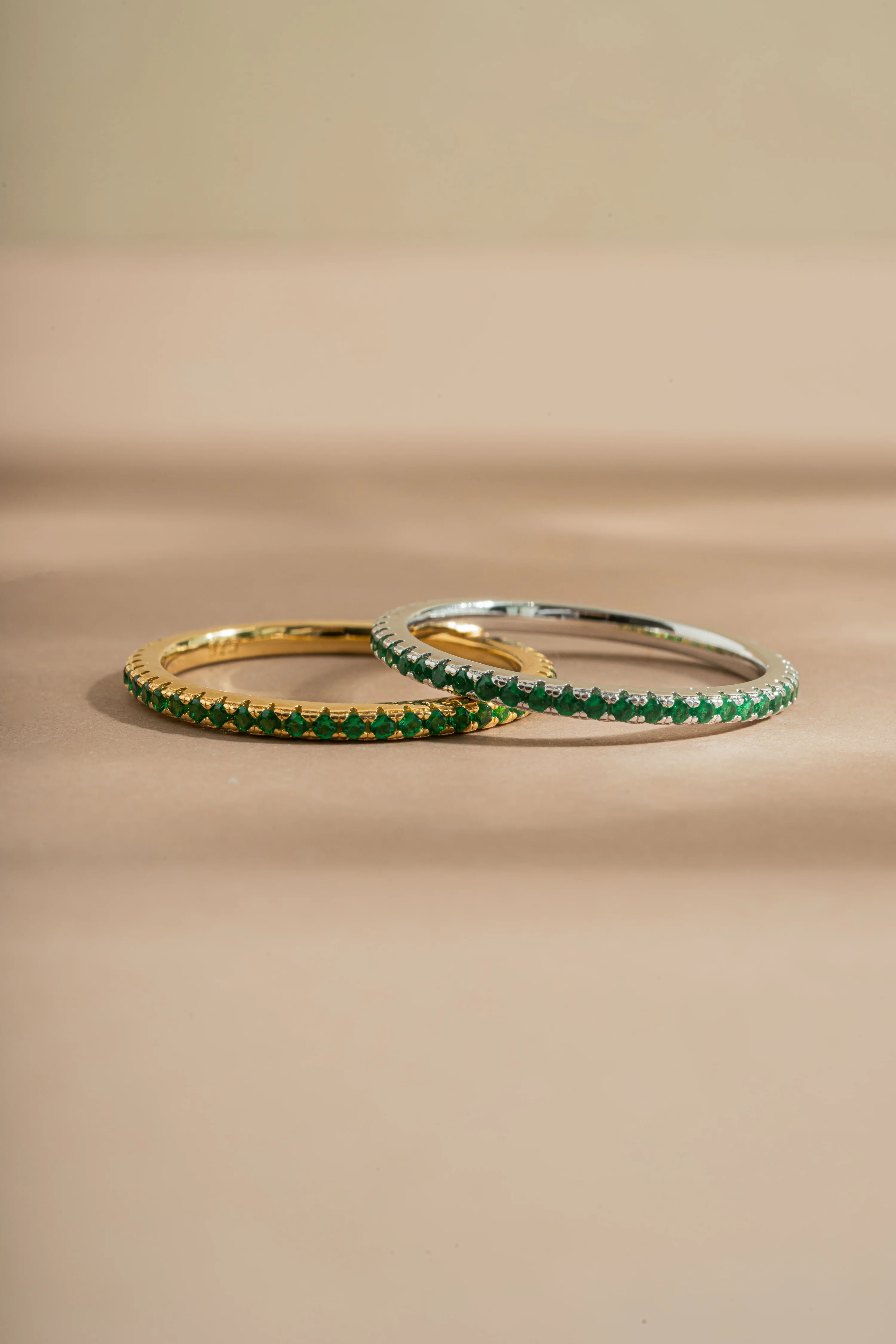 Emerald Birthstone Eternity Ring - Image 3