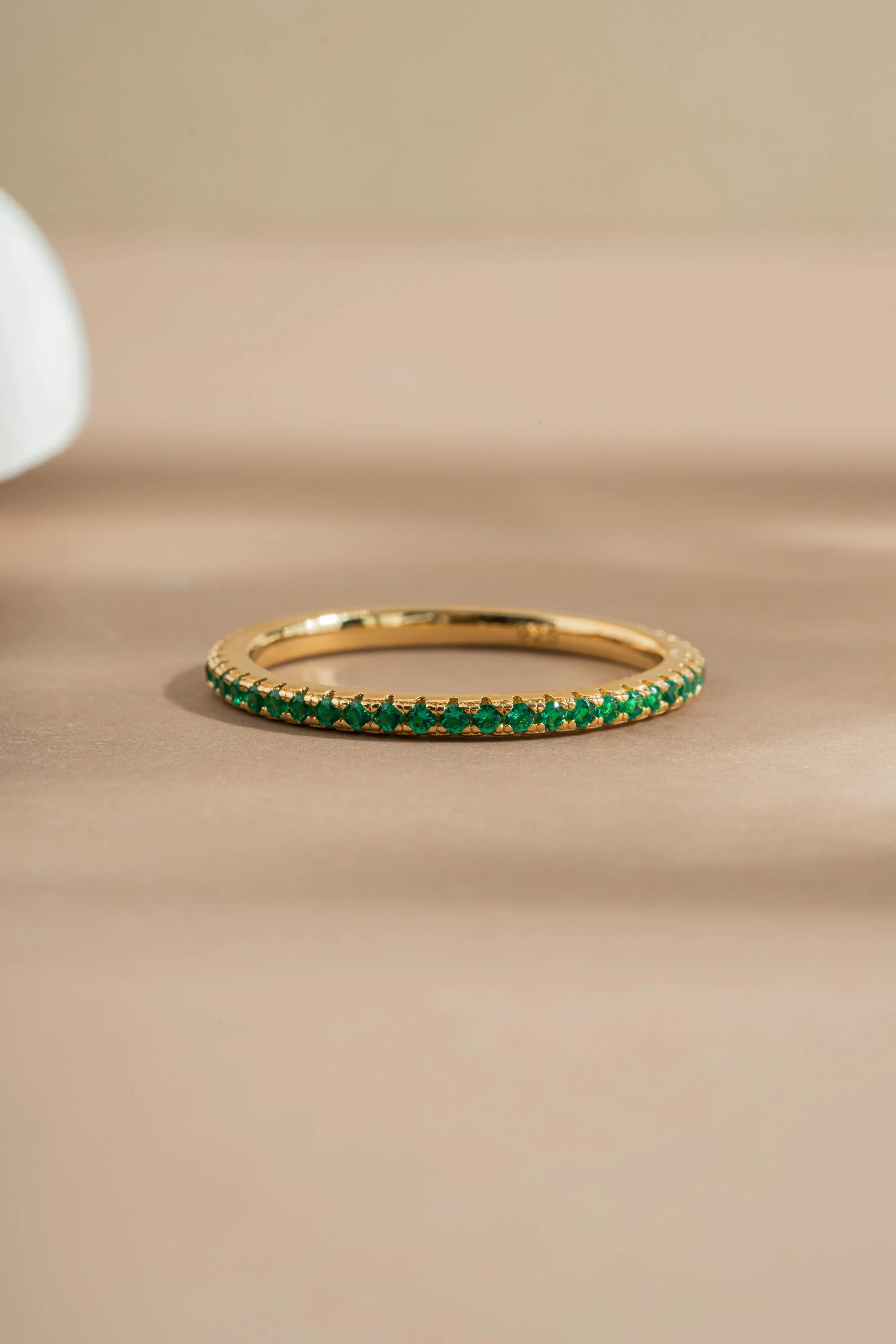 Emerald Birthstone Eternity Ring - Image 6