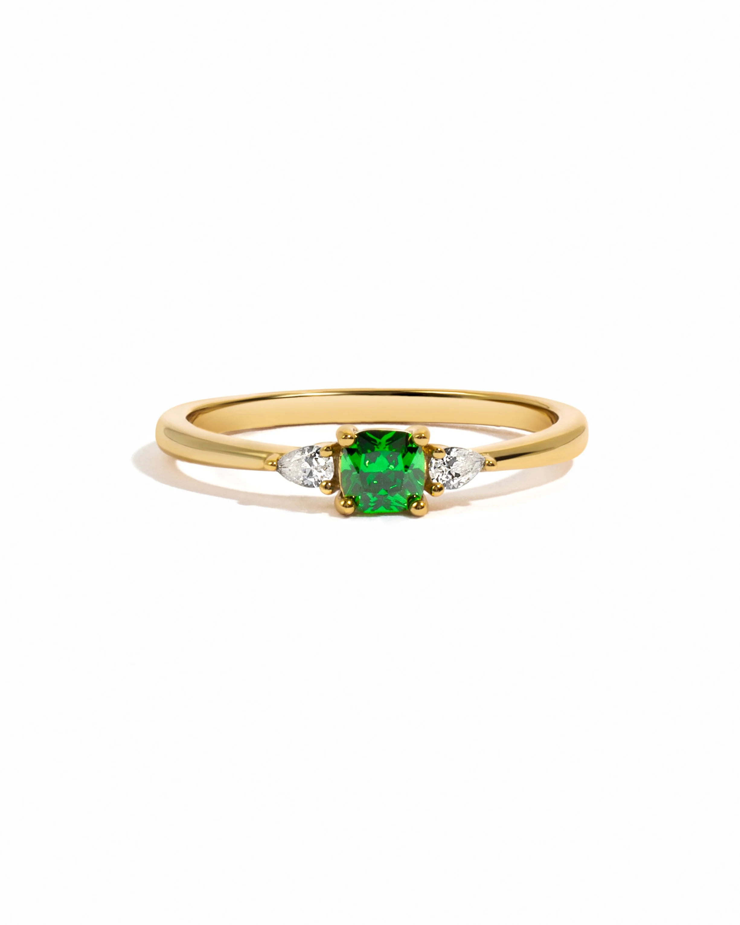 Emerald Cushion Ring
